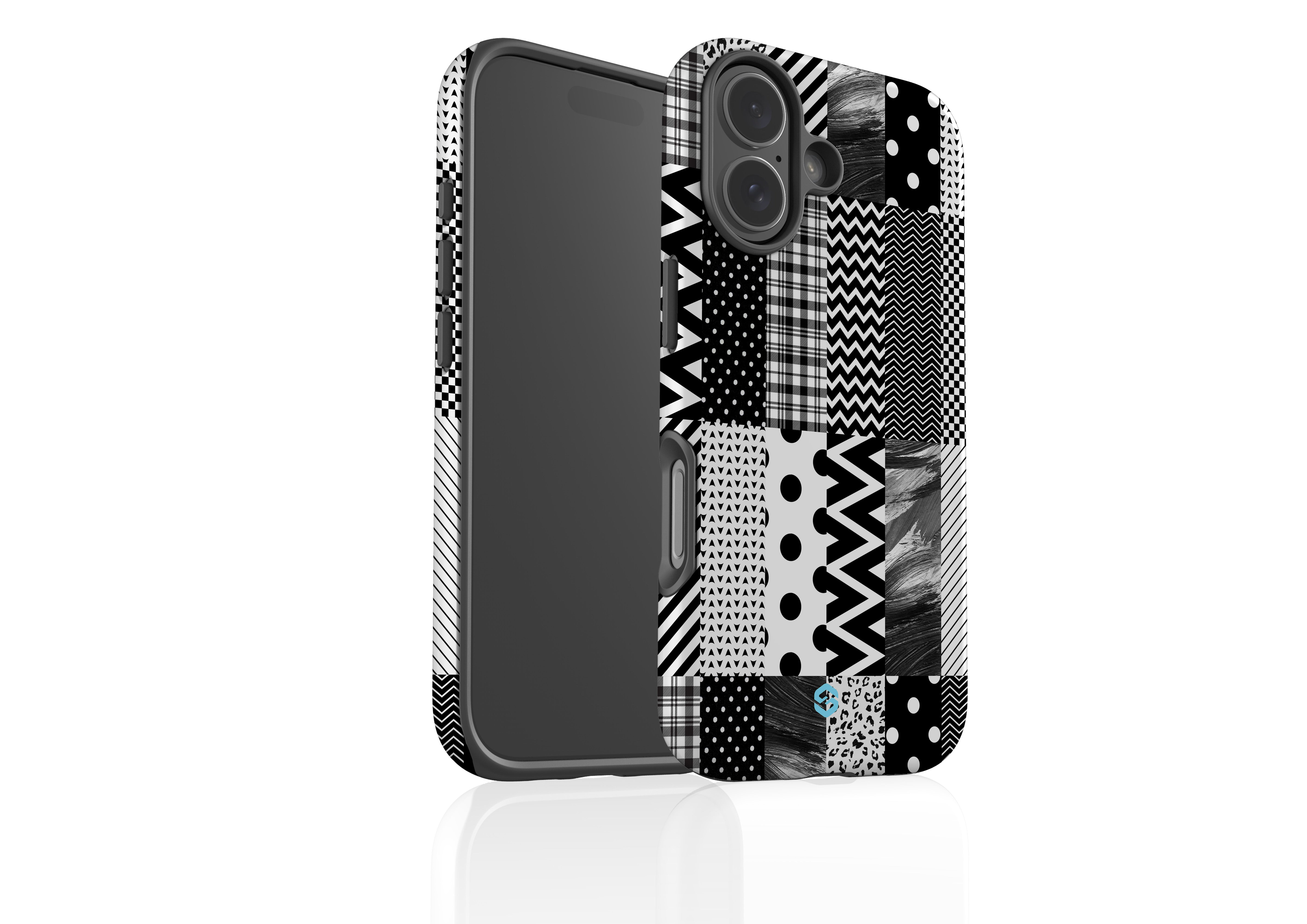 Noir Patchwork Case - iPhone 17 Series