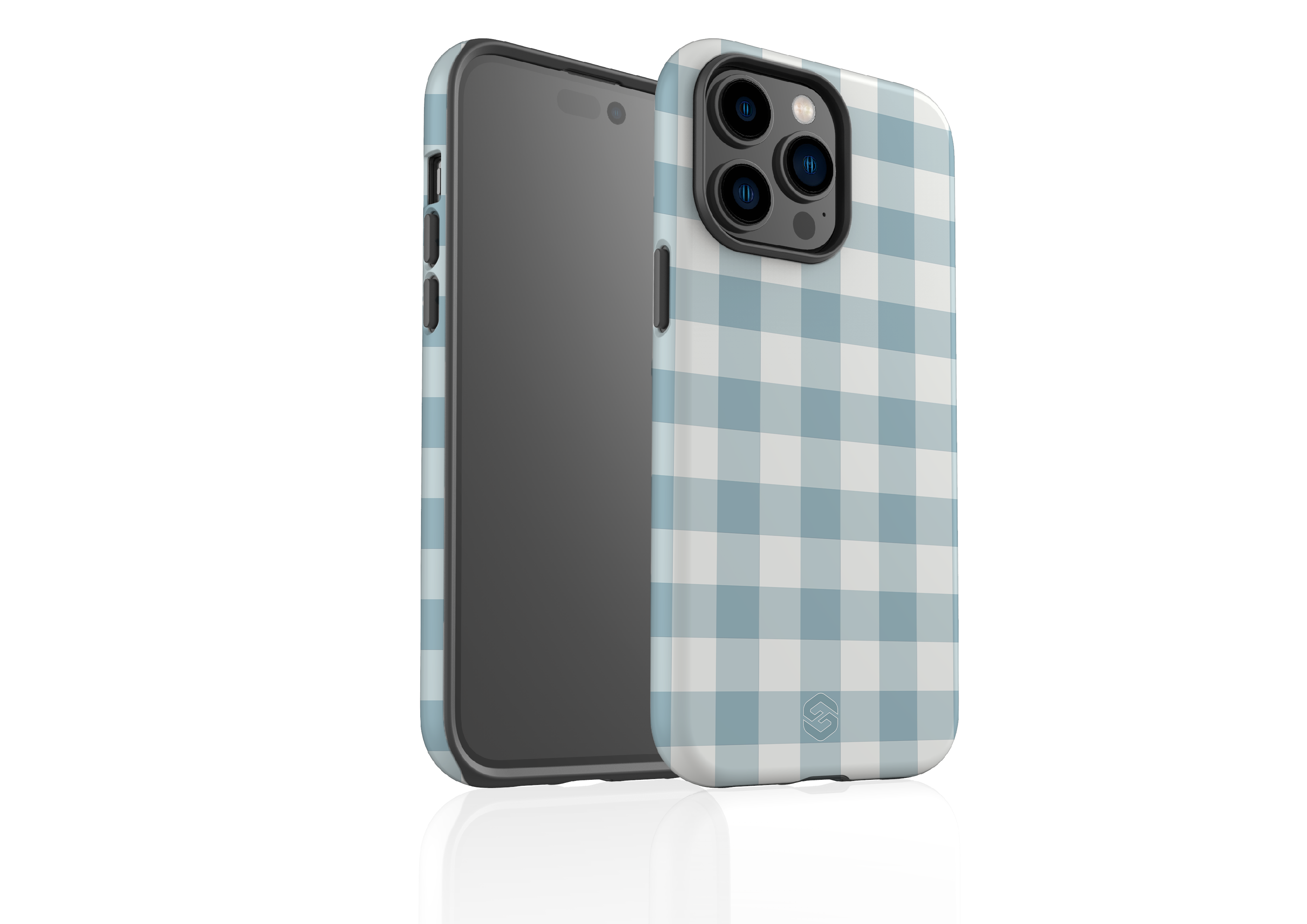 Teal Check Case - iPhone 14 Series