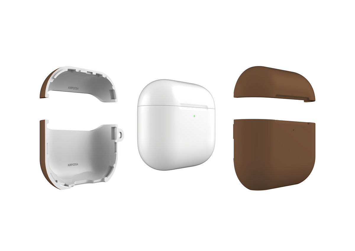 Basic Brown AirPods 4 Gloss Case