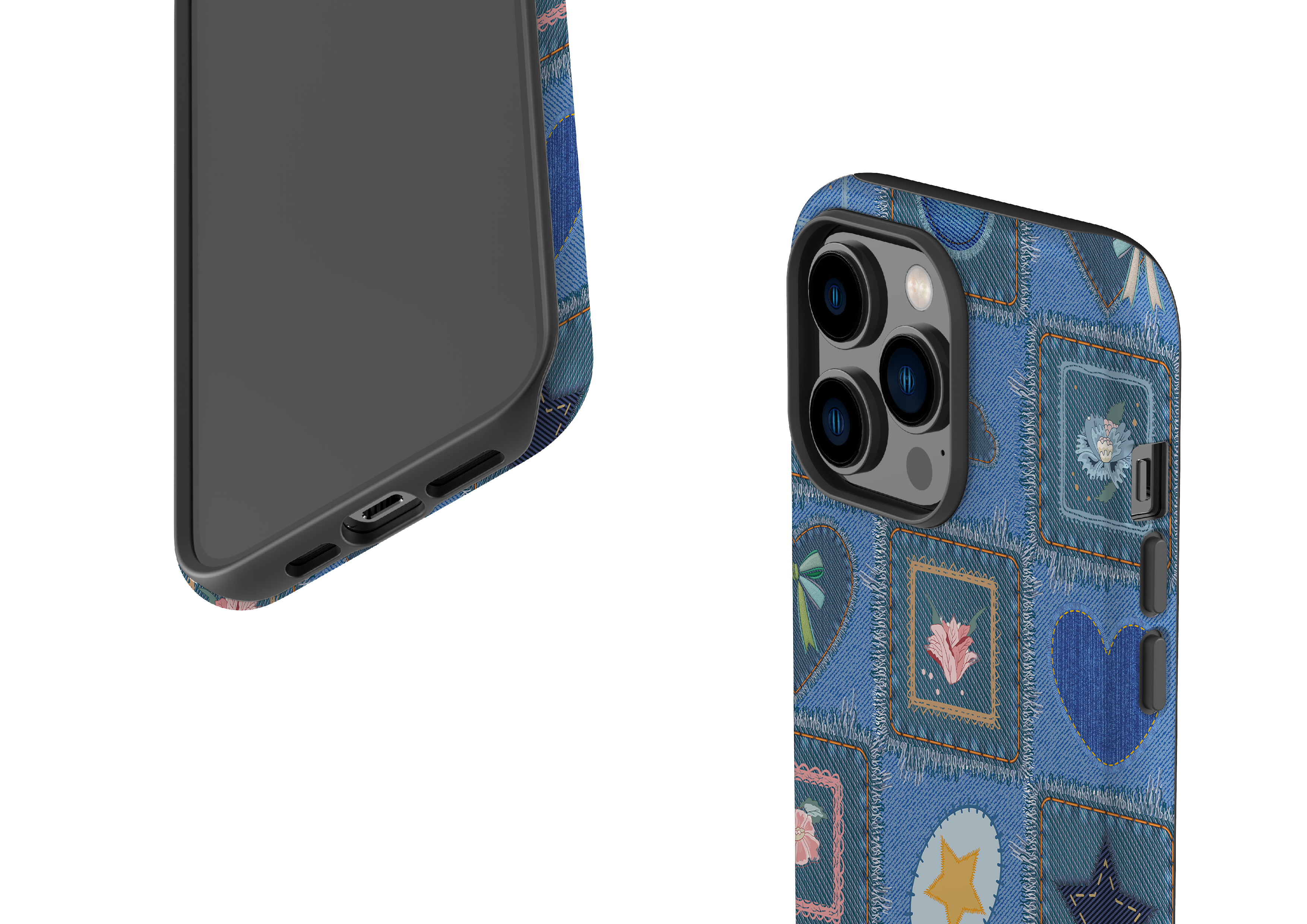 Denim Patchwork Case - iPhone 14 Series