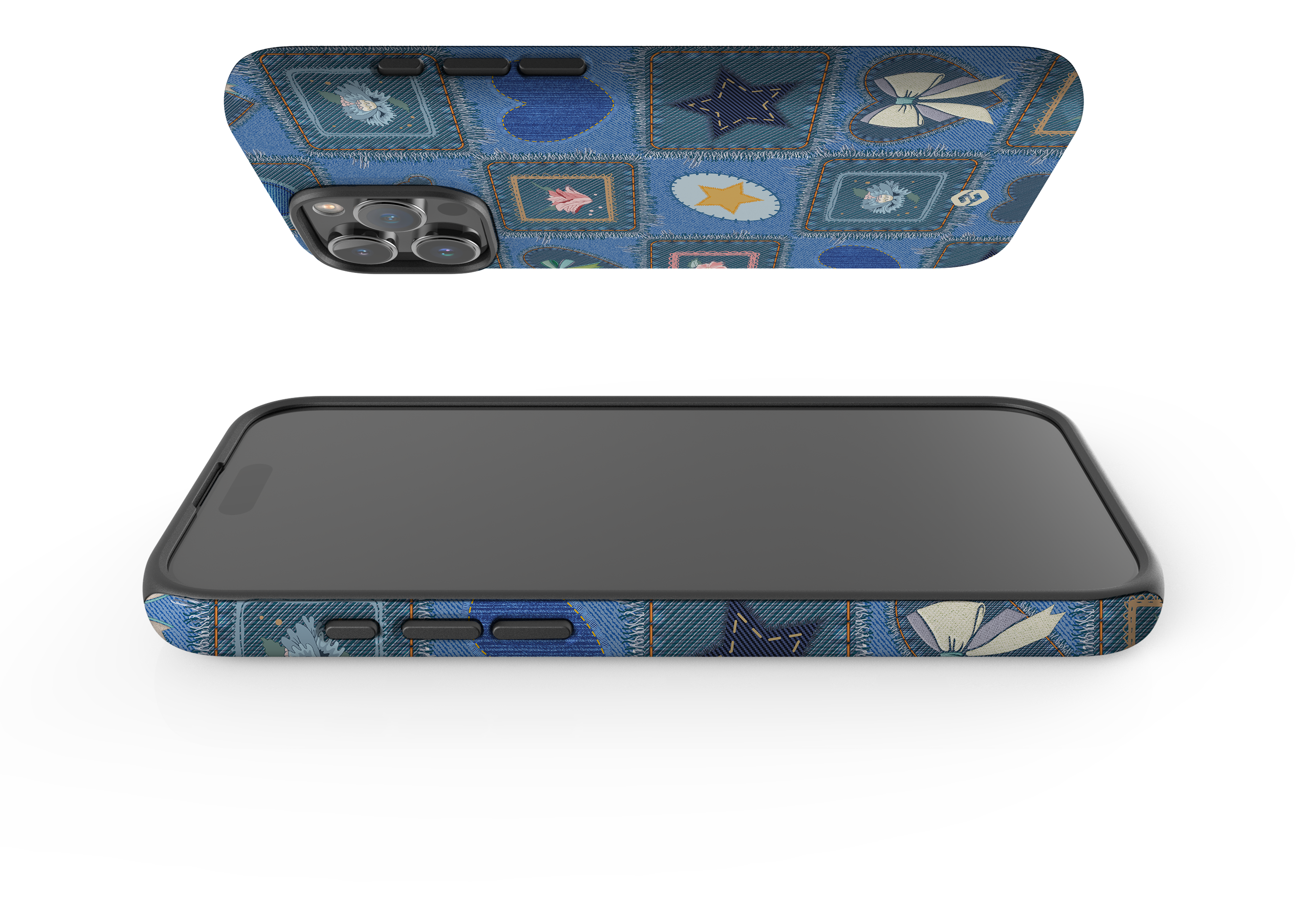 Denim Patchwork Case - iPhone 16 Series