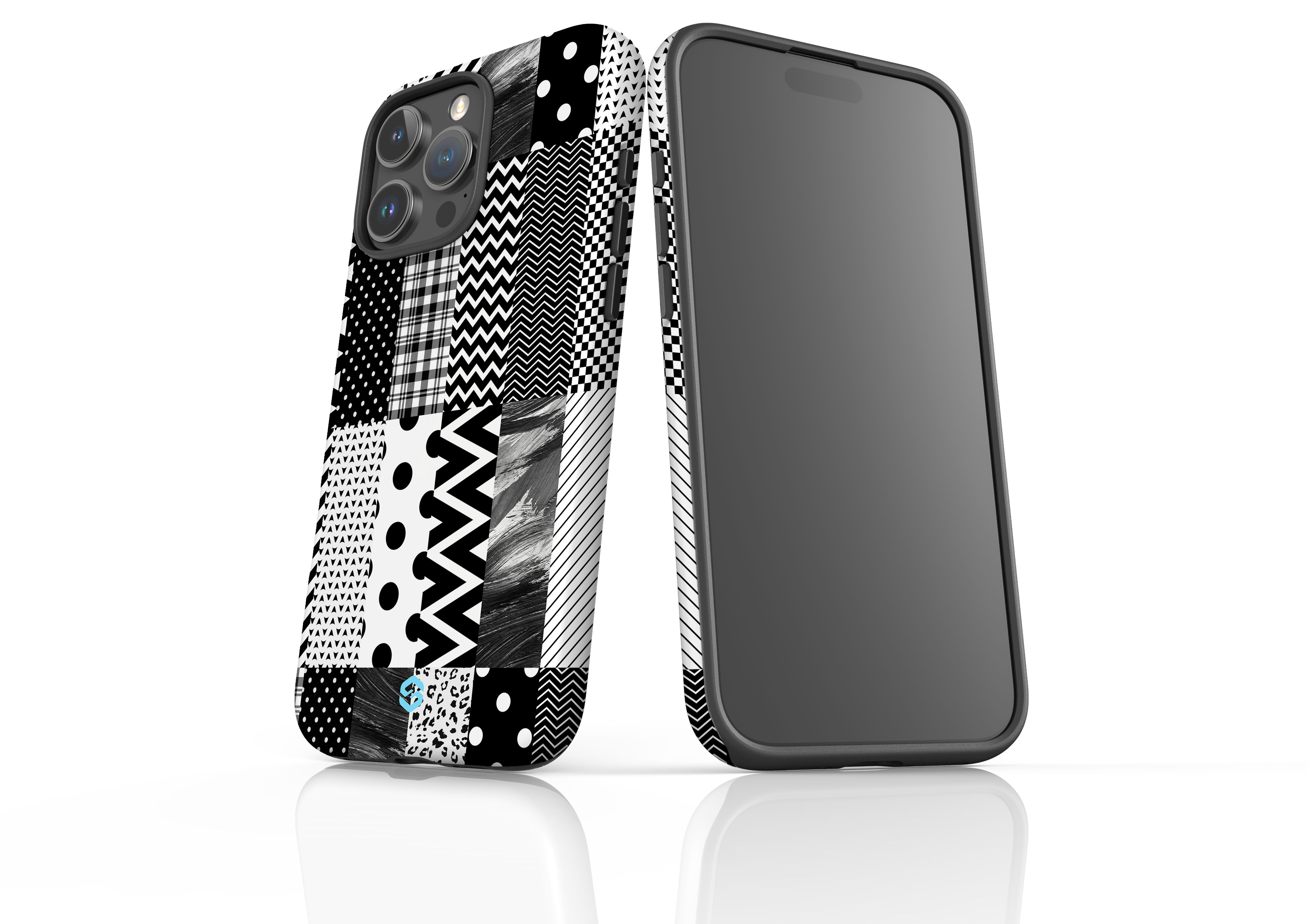 Noir Patchwork Case - iPhone 16 Series