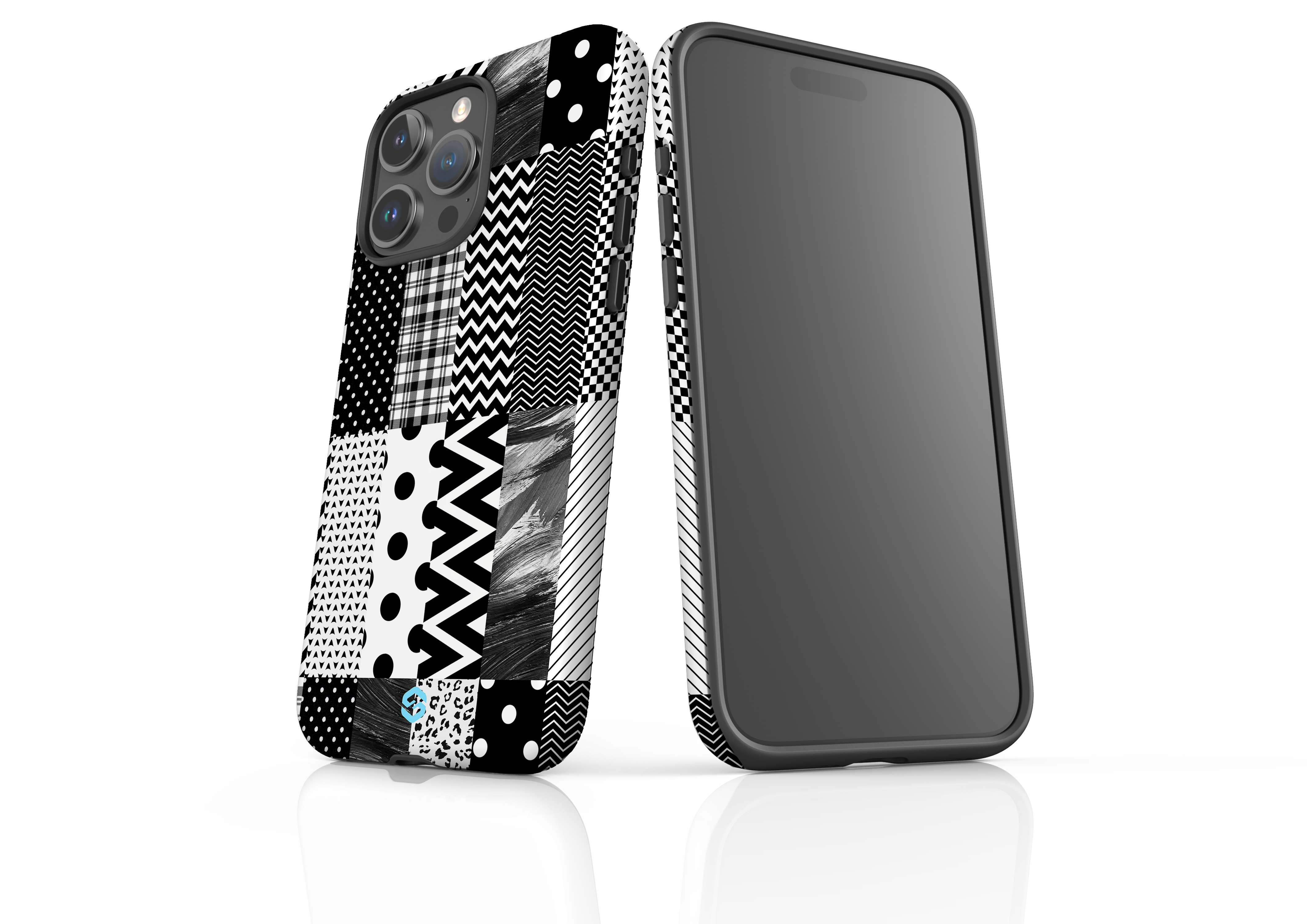 Noir Patchwork Case - iPhone 15 Series