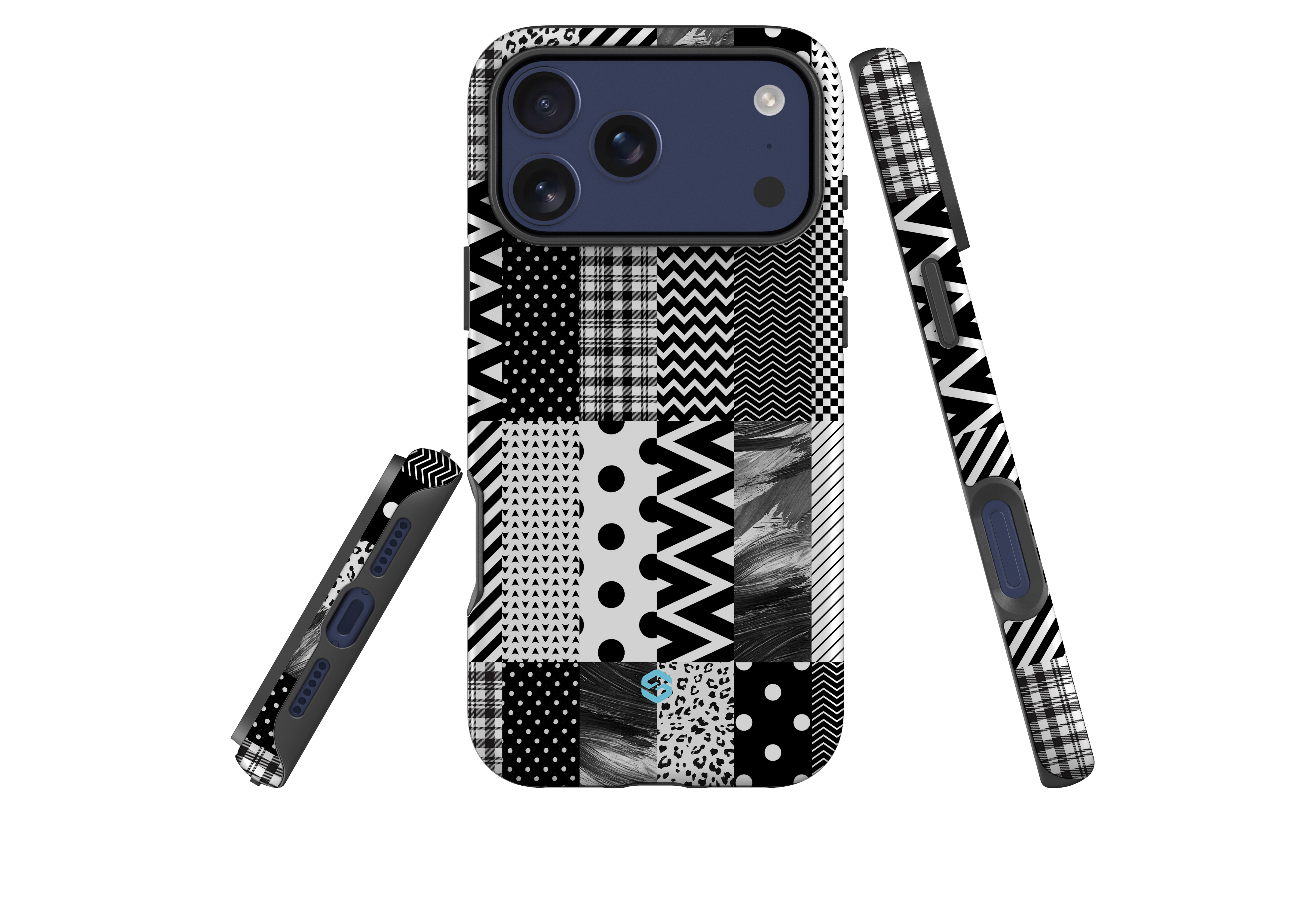 Noir Patchwork Case - iPhone 17 Series