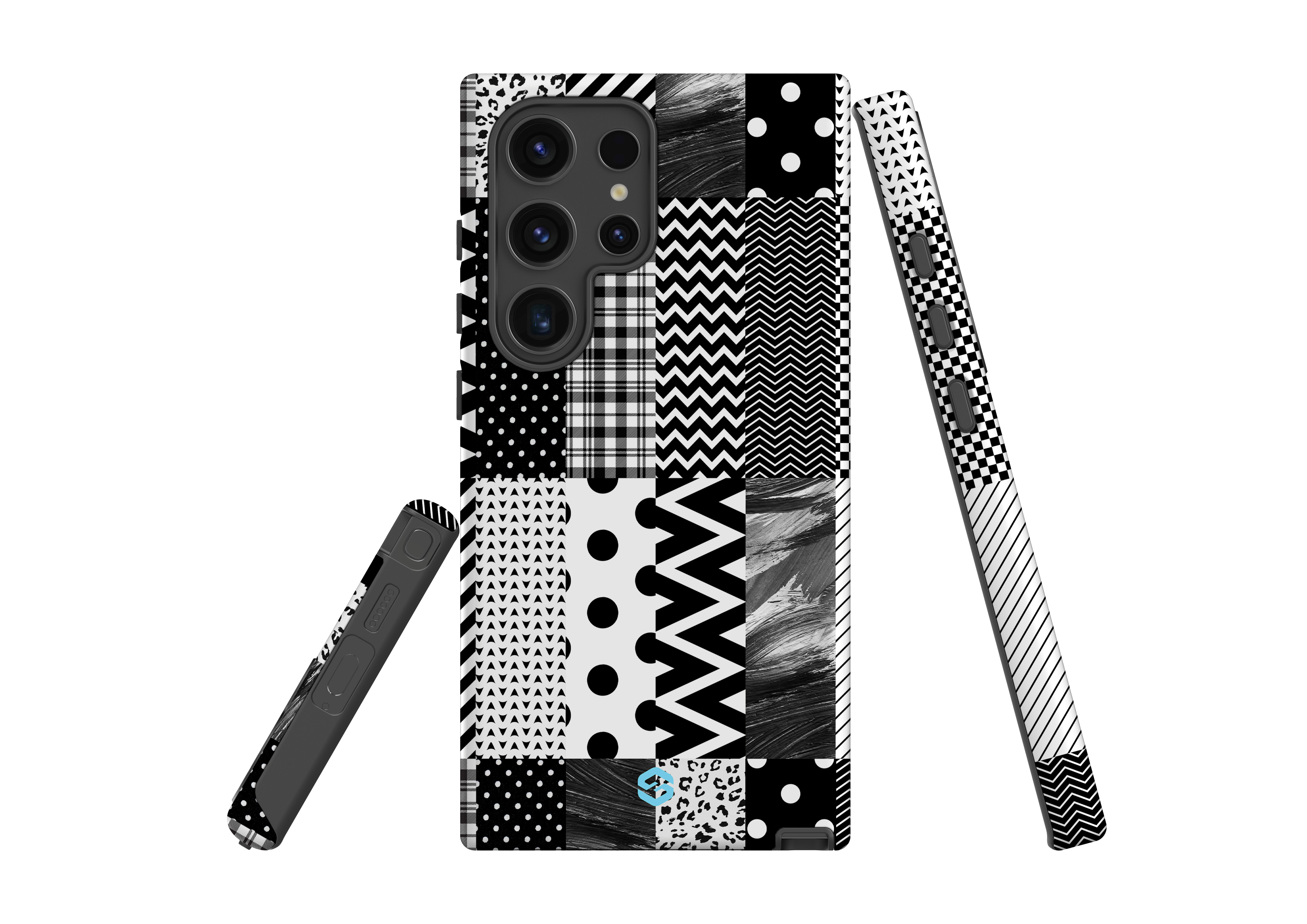 Noir Patchwork Case - Samsung Galaxy S24 Series