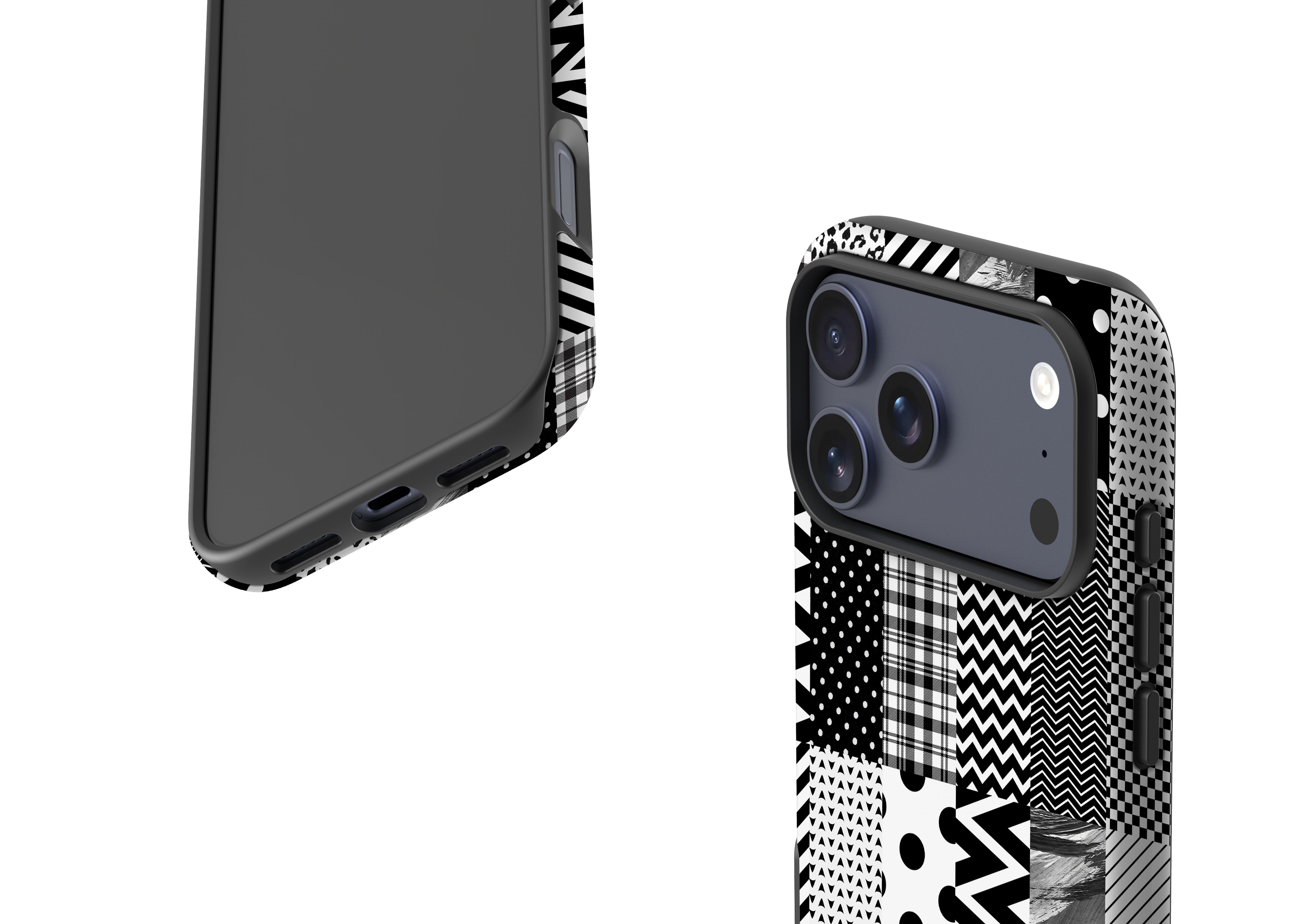 Noir Patchwork Case - iPhone 17 Series