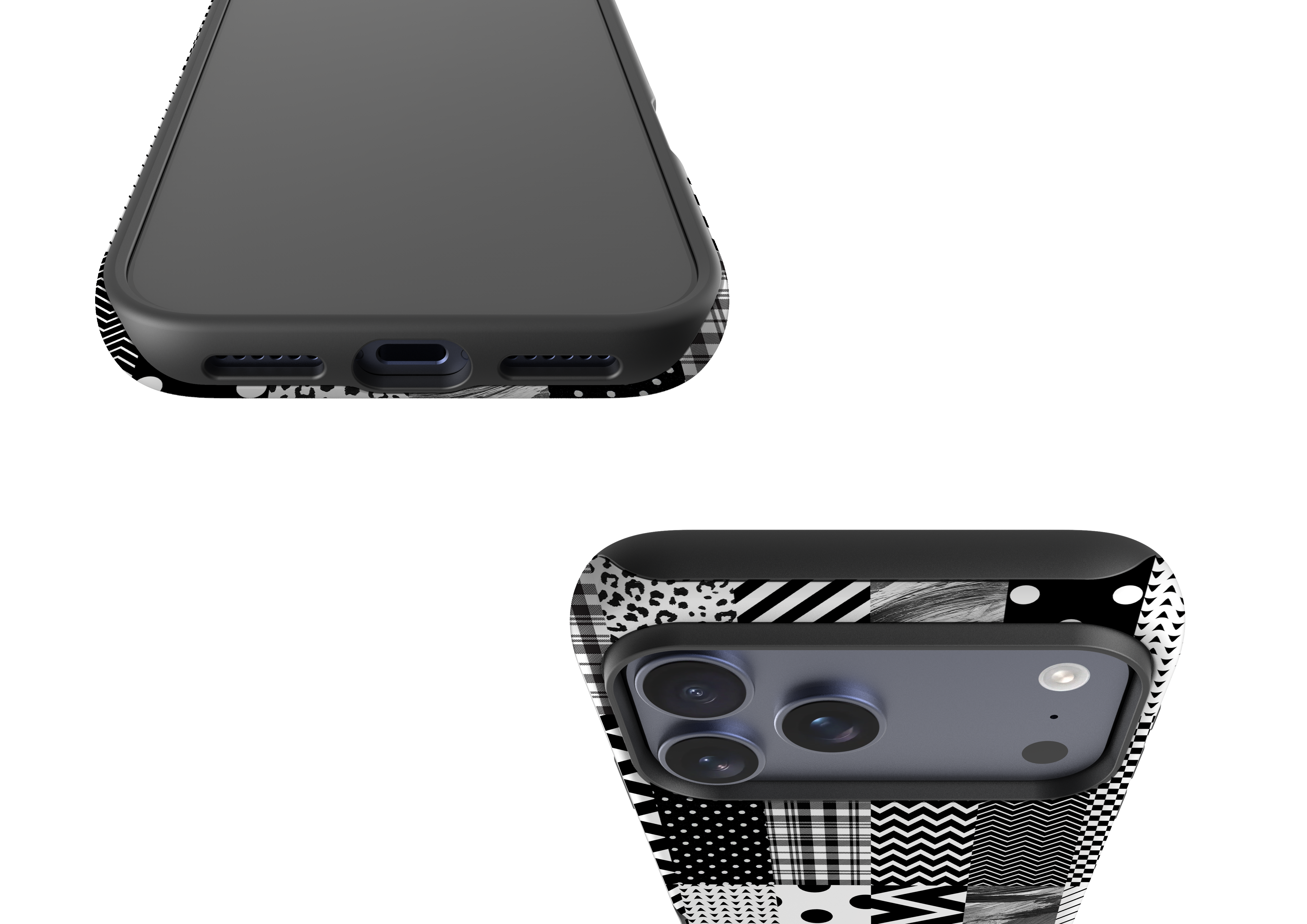 Noir Patchwork Case - iPhone 17 Series