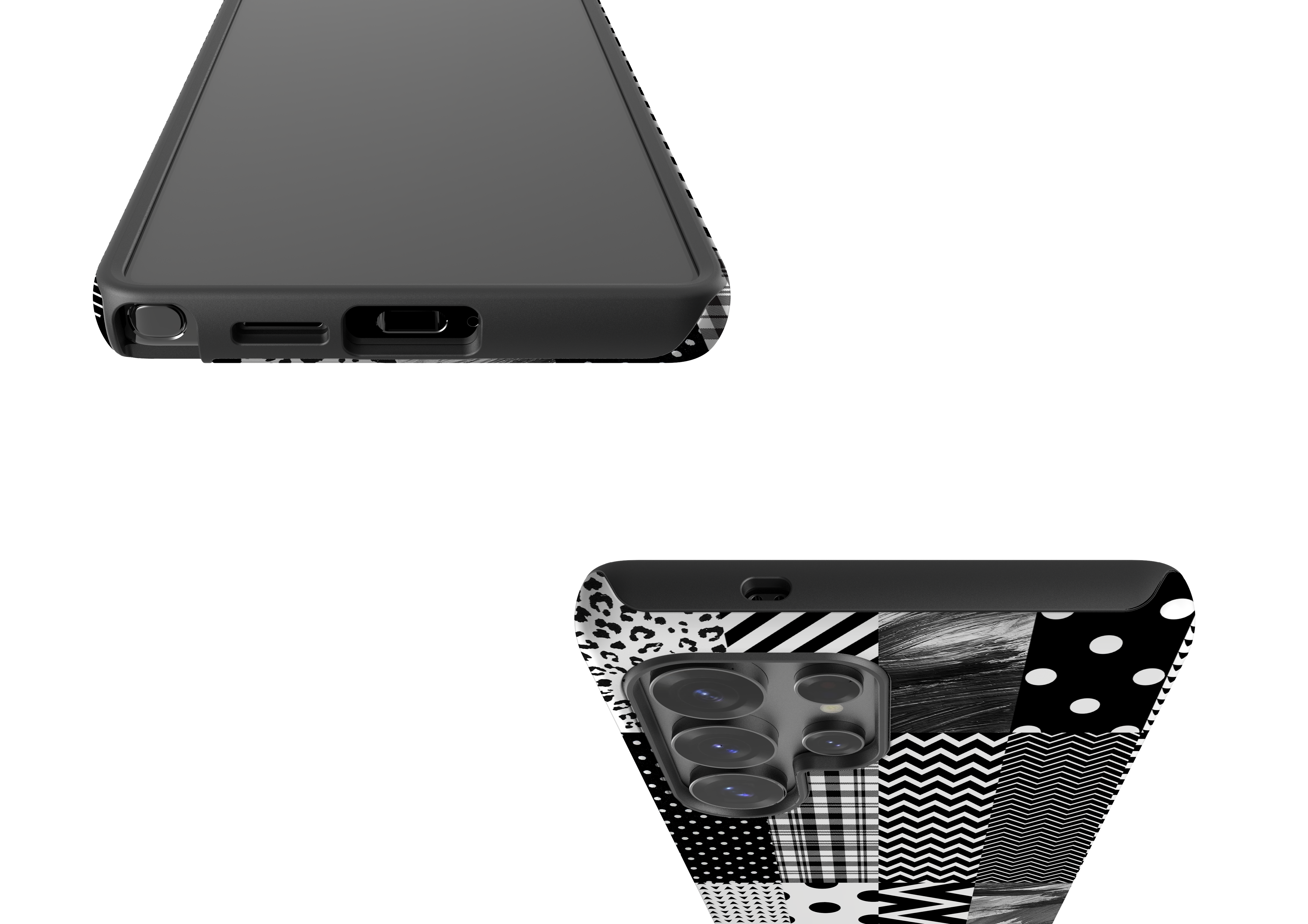 Noir Patchwork Case - Samsung Galaxy S25 Series