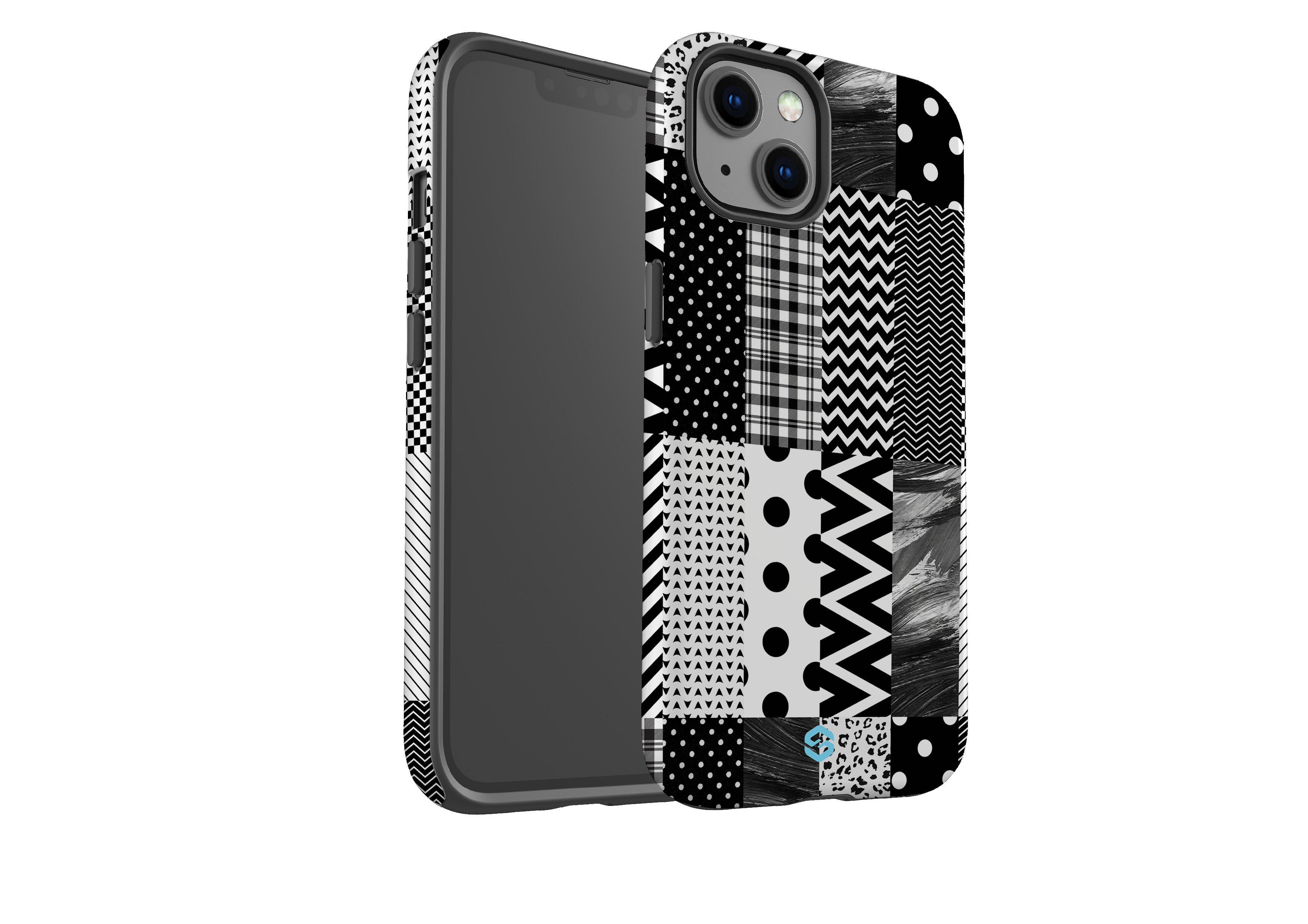 Noir Patchwork Case - iPhone 13 Series