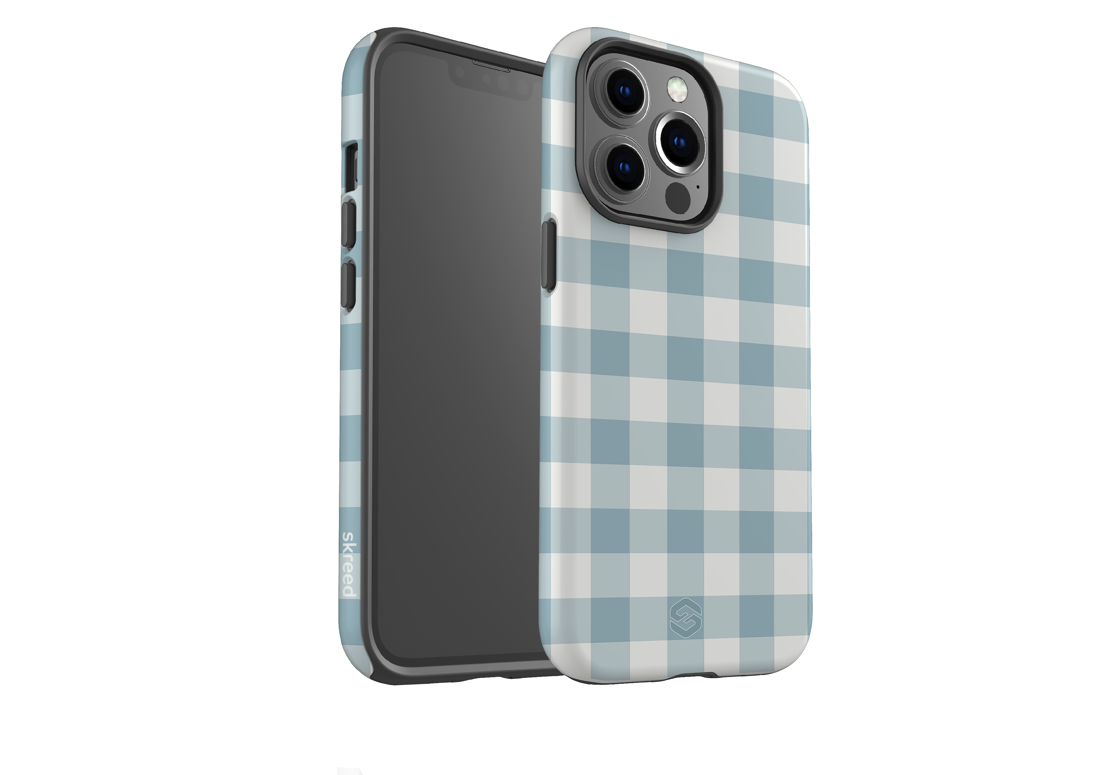 Teal Check Case - iPhone 13 Series