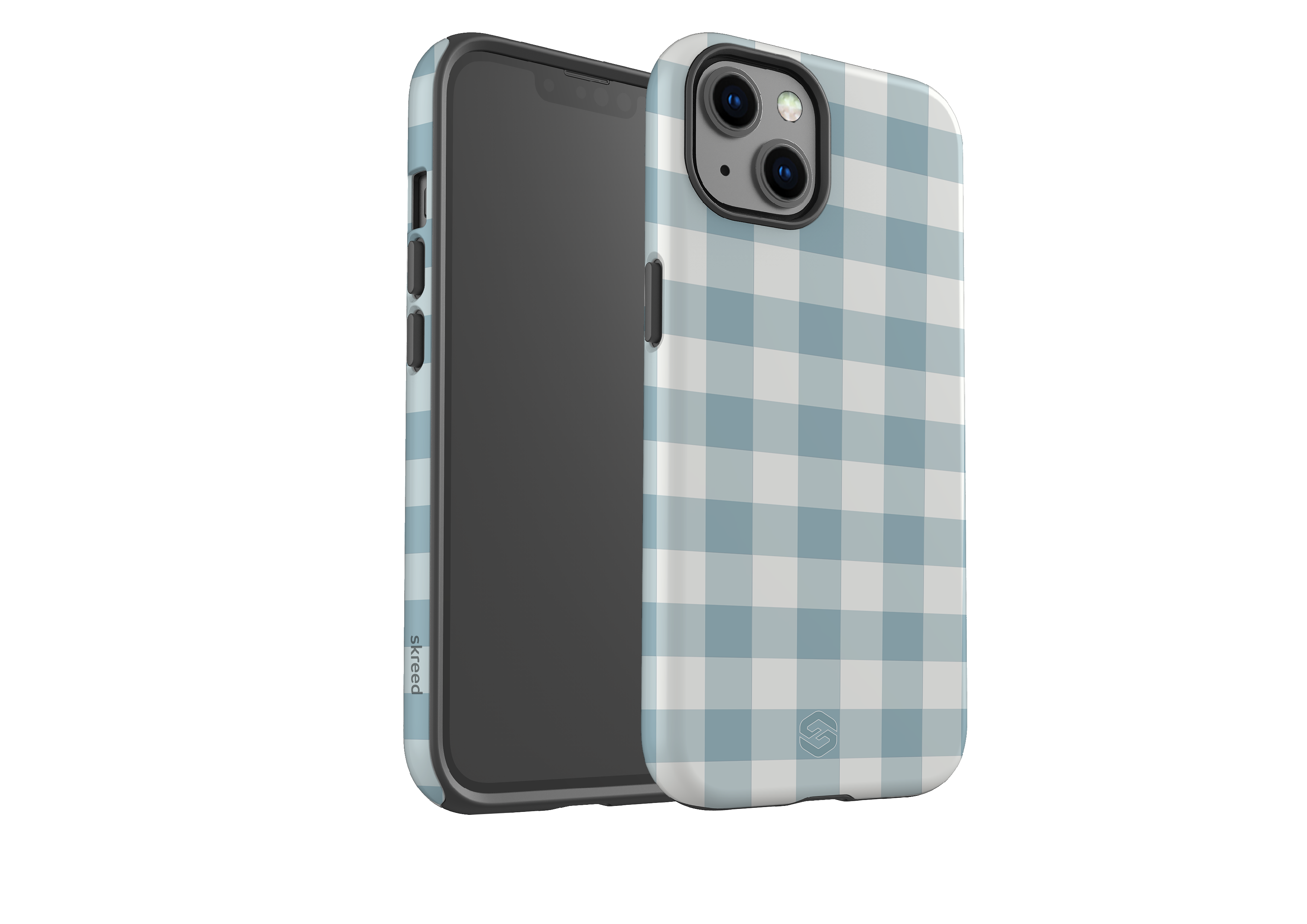 Teal Check Case - iPhone 13 Series