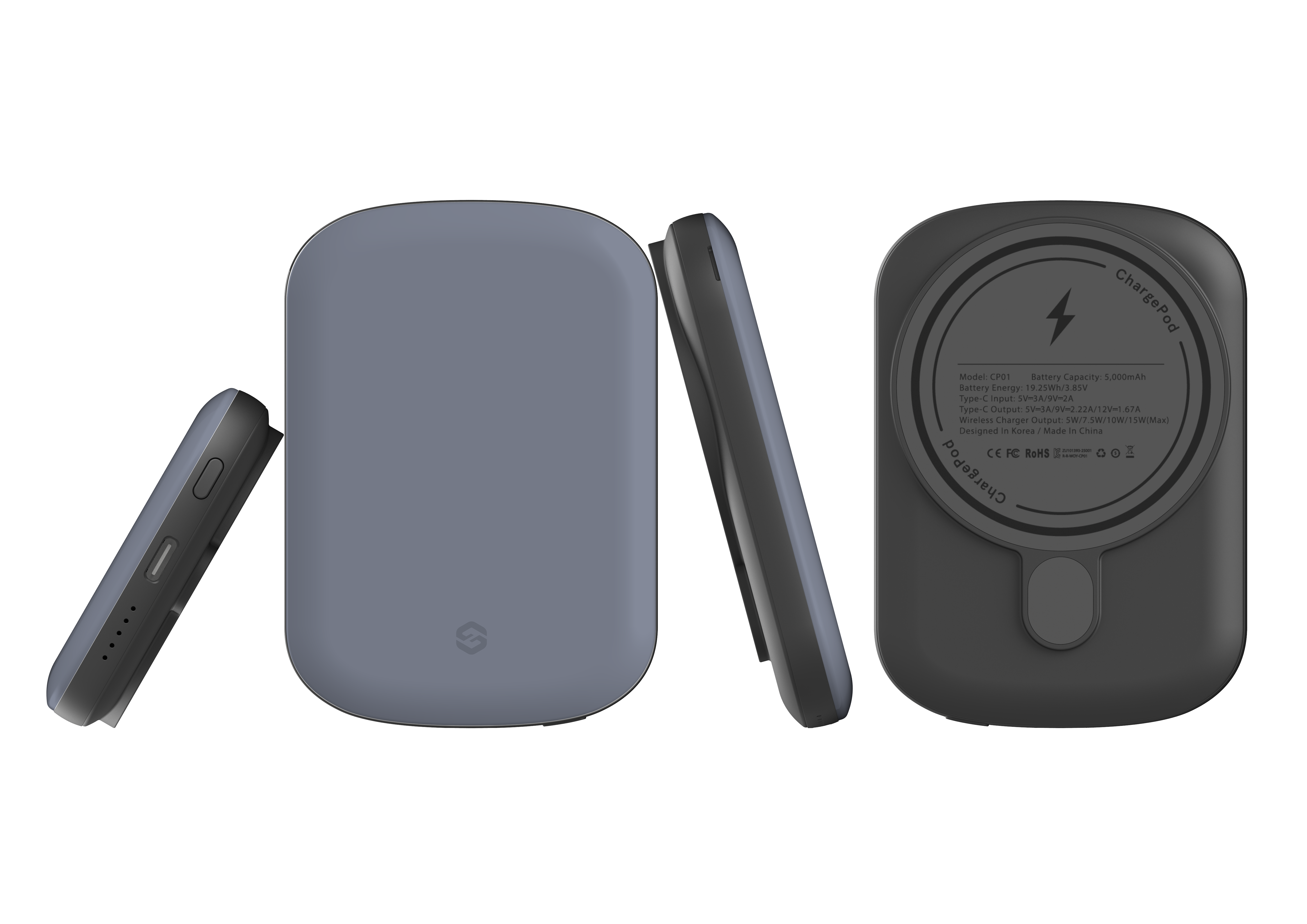 Stormy Grey MagSafe Power Bank