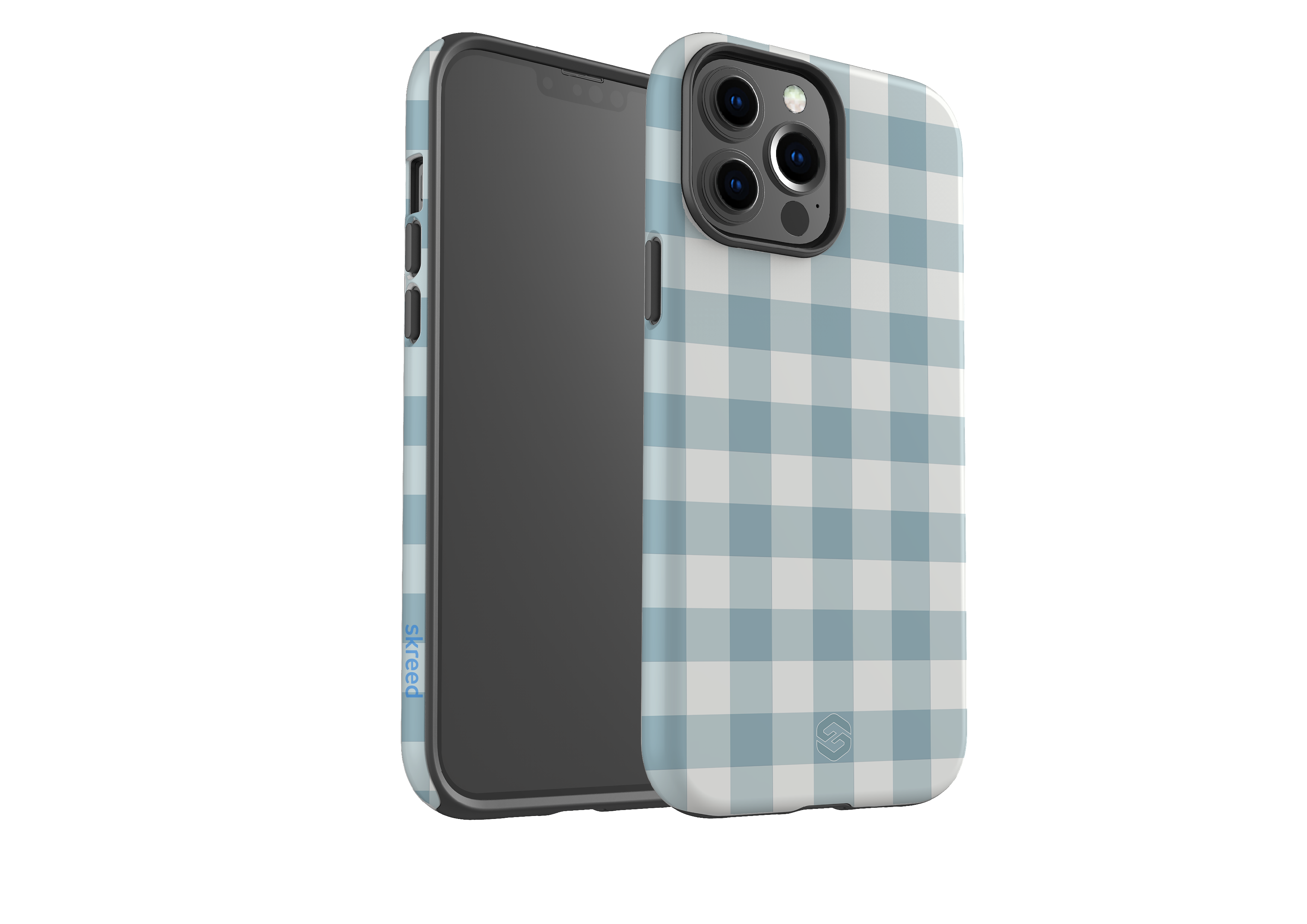 Teal Check Case - iPhone 13 Series