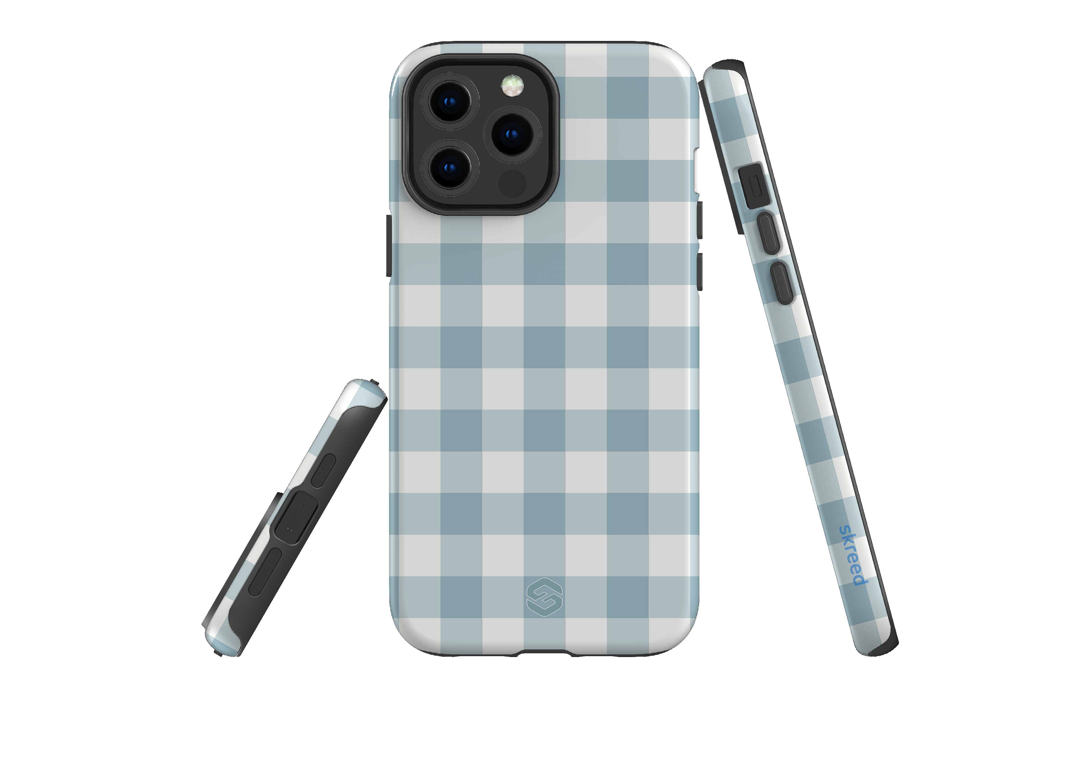 Teal Check Case - iPhone 13 Series