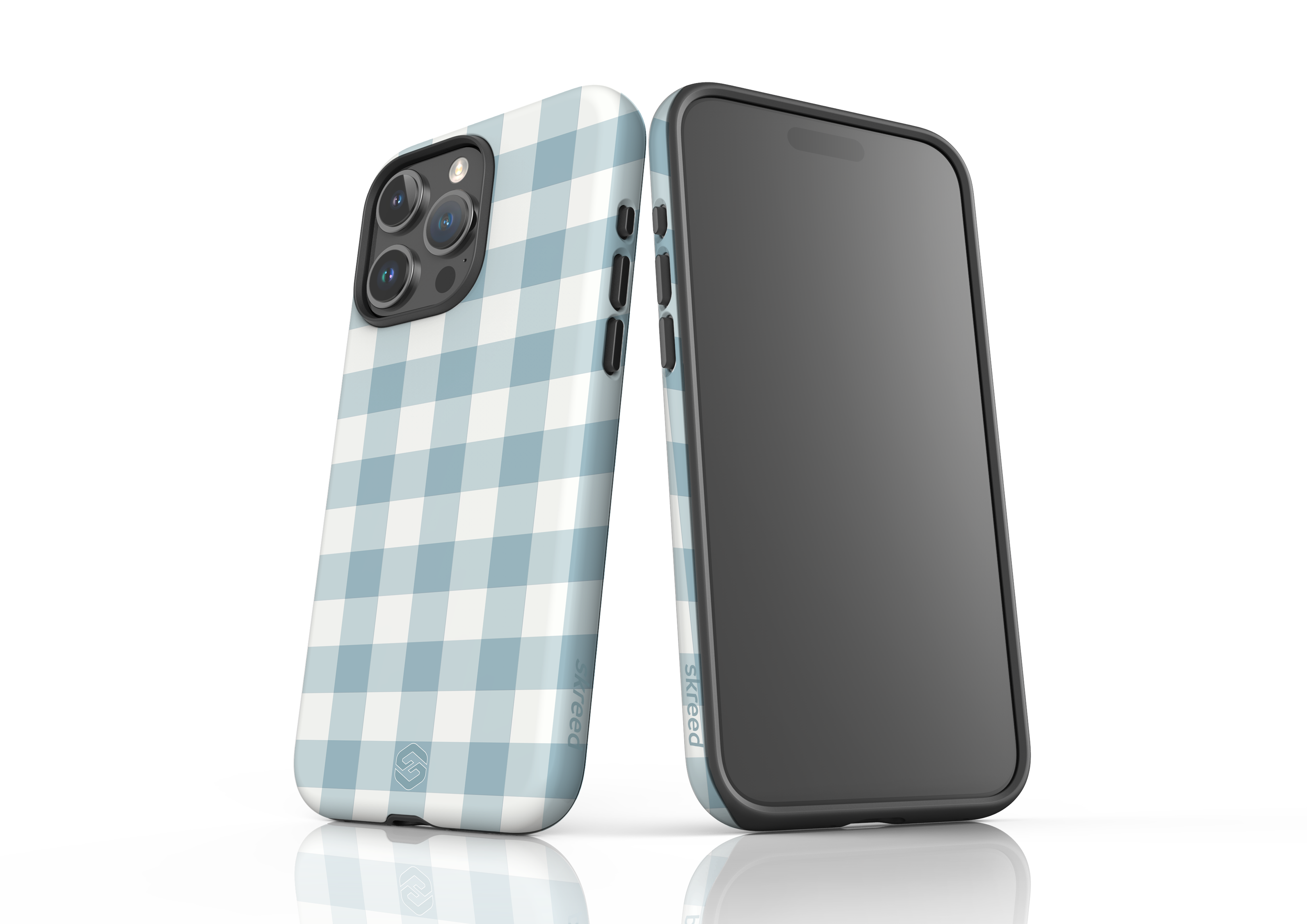 Teal Check Case - iPhone 15 Series