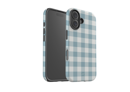 Teal Check Case - iPhone 16 Series