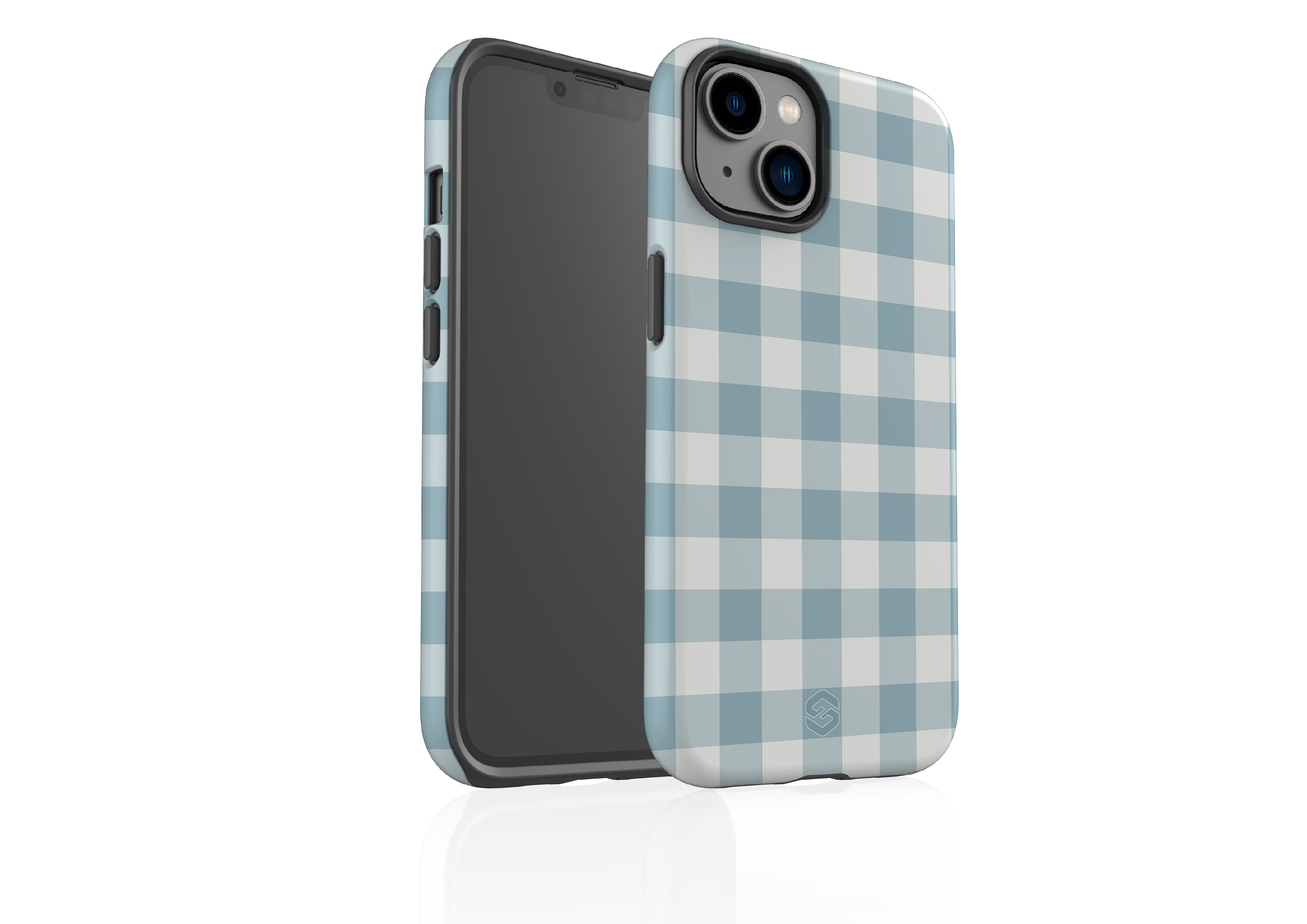 Teal Check Case - iPhone 14 Series