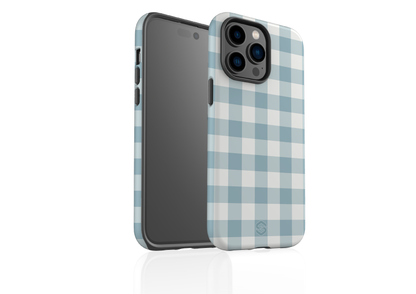 Teal Check Case - iPhone 14 Series