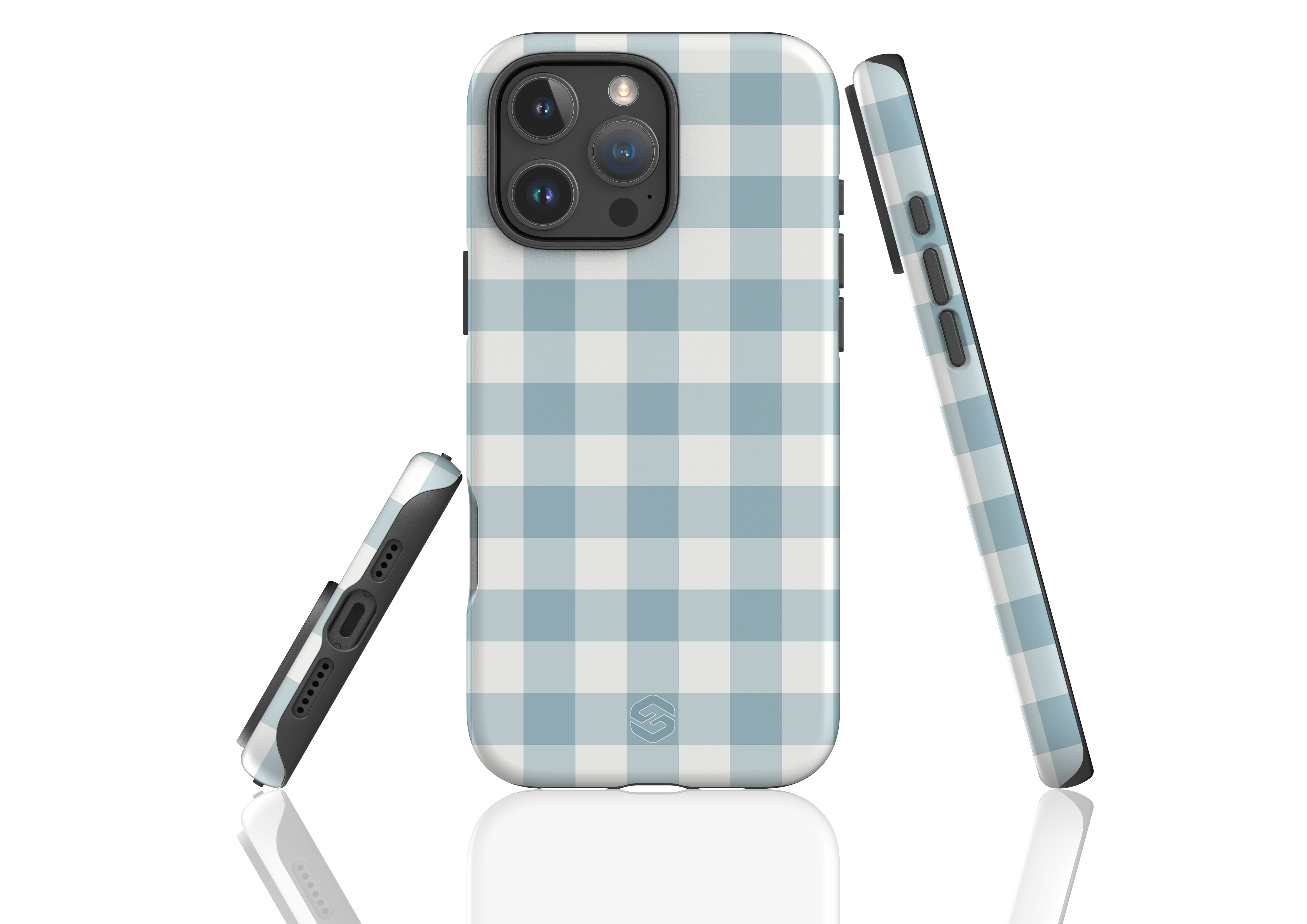 Teal Check Case - iPhone 16 Series