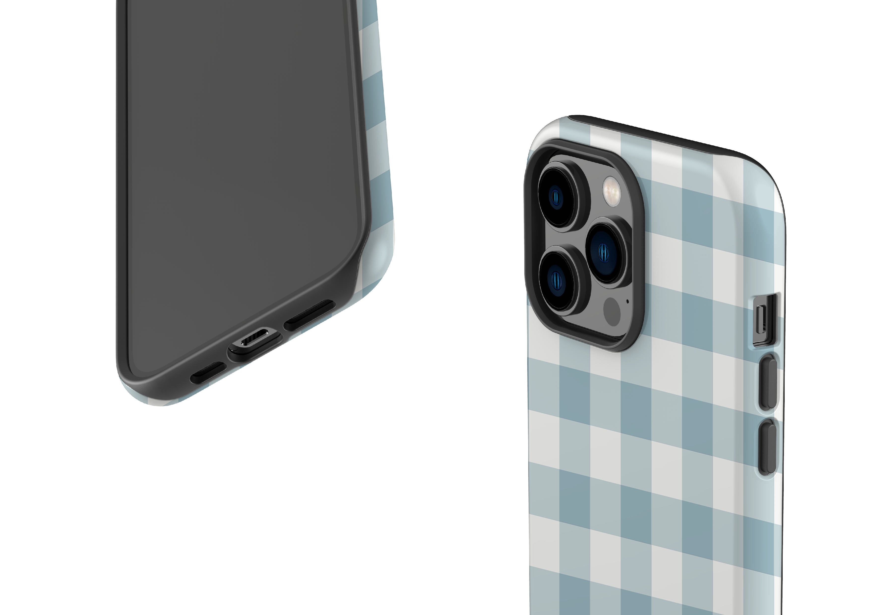 Teal Check Case - iPhone 14 Series