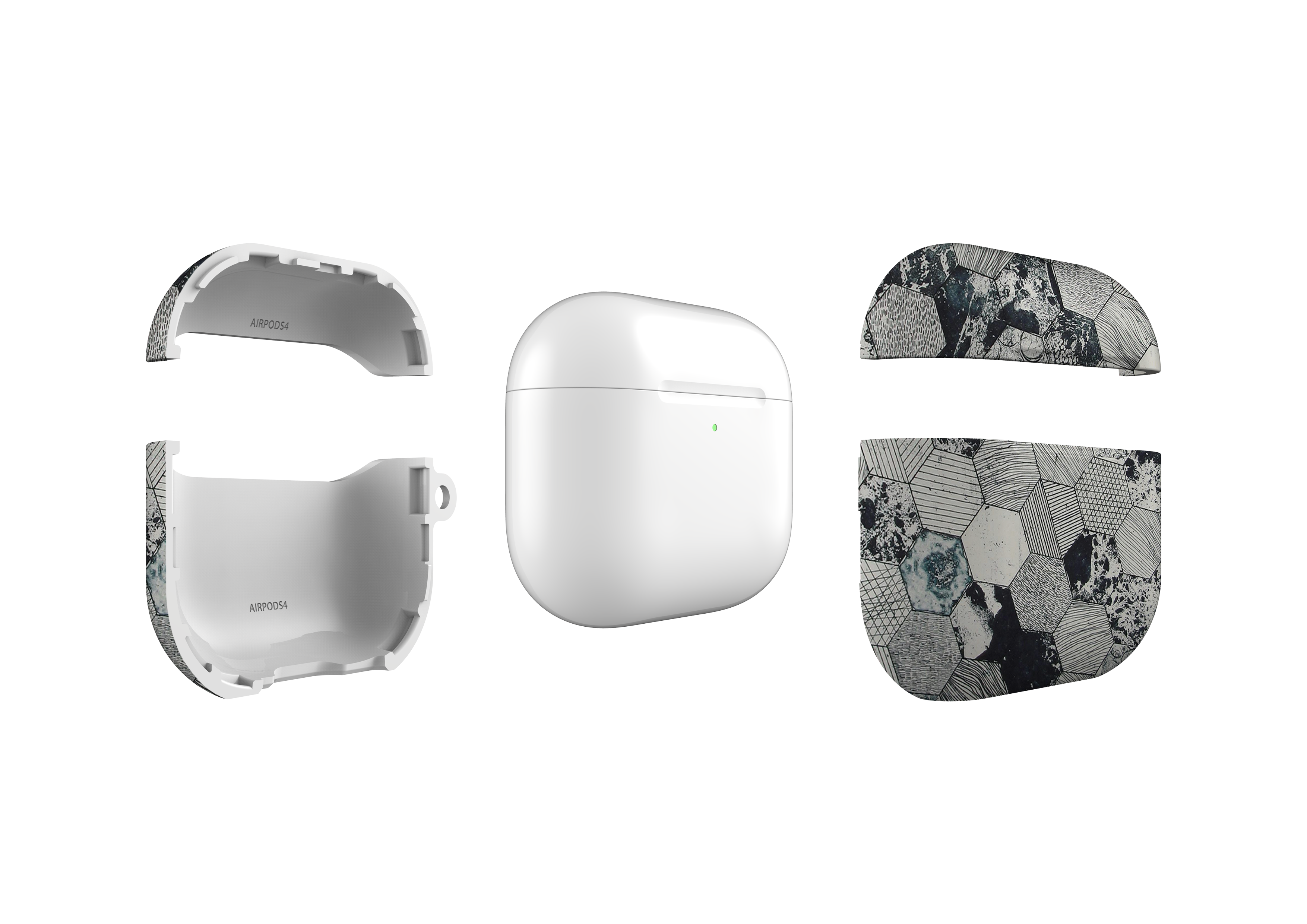 Monochrome Mosaic Airpods 4 Case