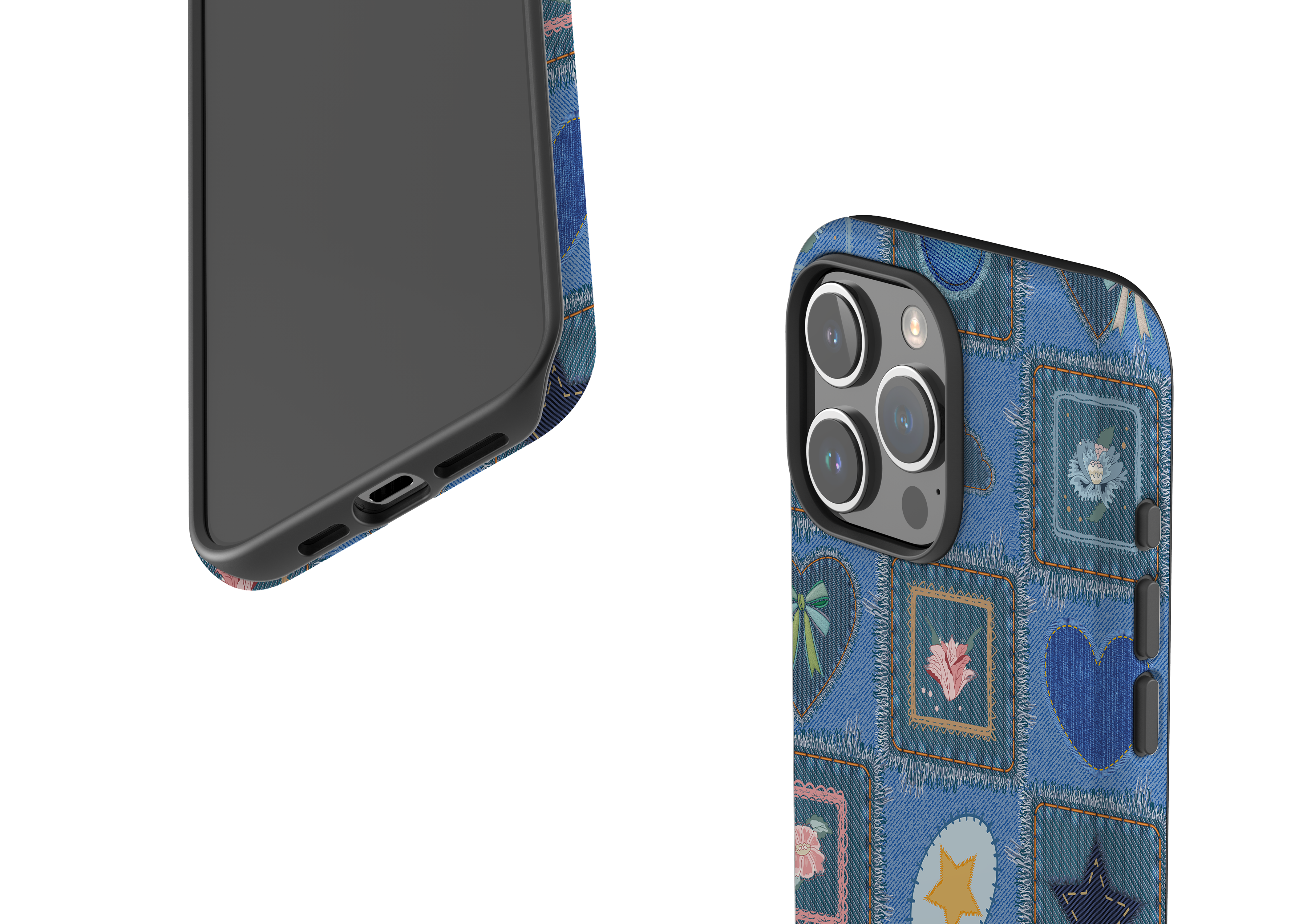 Denim Patchwork Case - iPhone 15 Series