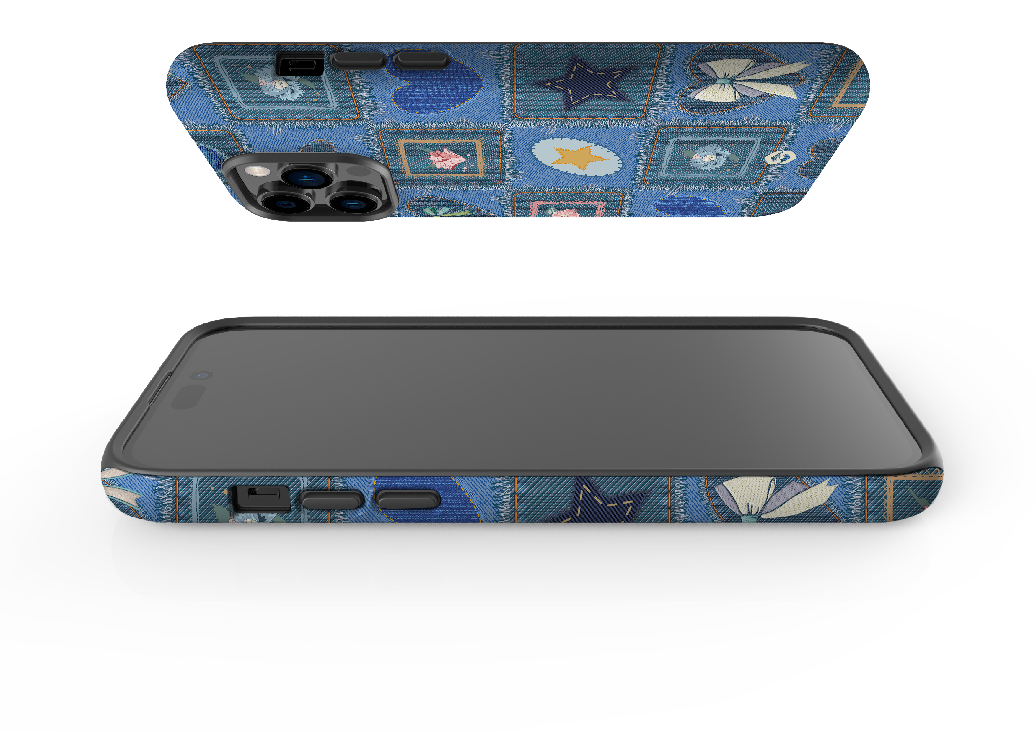 Denim Patchwork Case - iPhone 14 Series