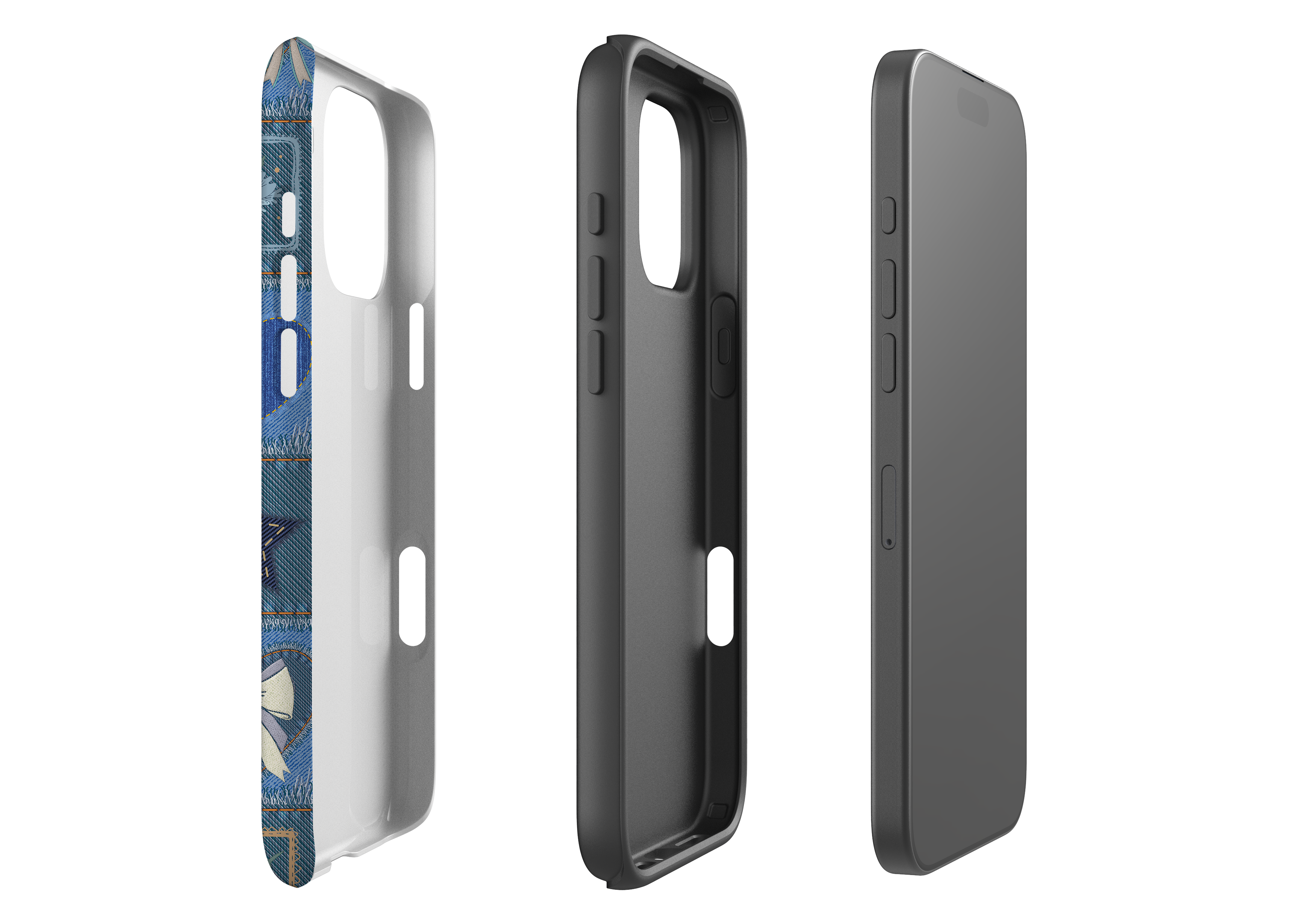 Denim Patchwork Case - iPhone 16 Series