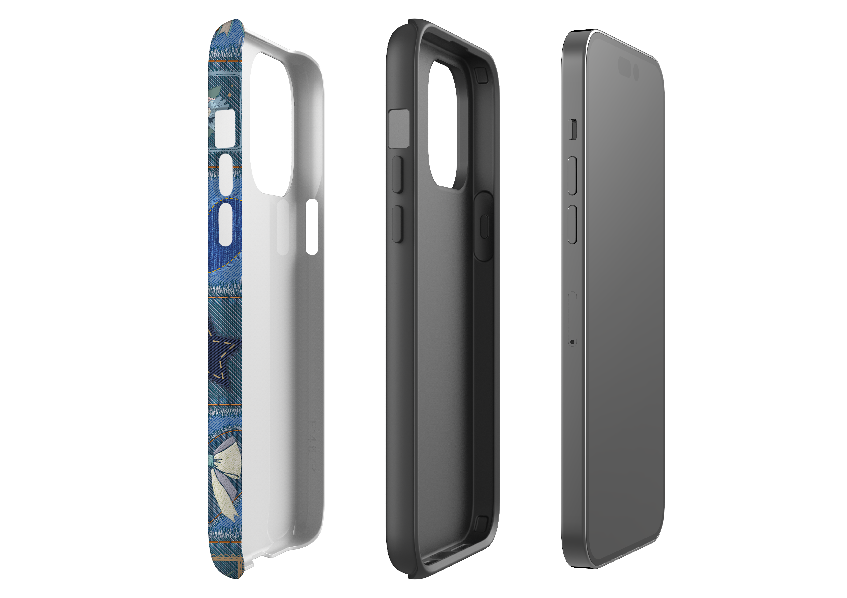 Denim Patchwork Case - iPhone 14 Series