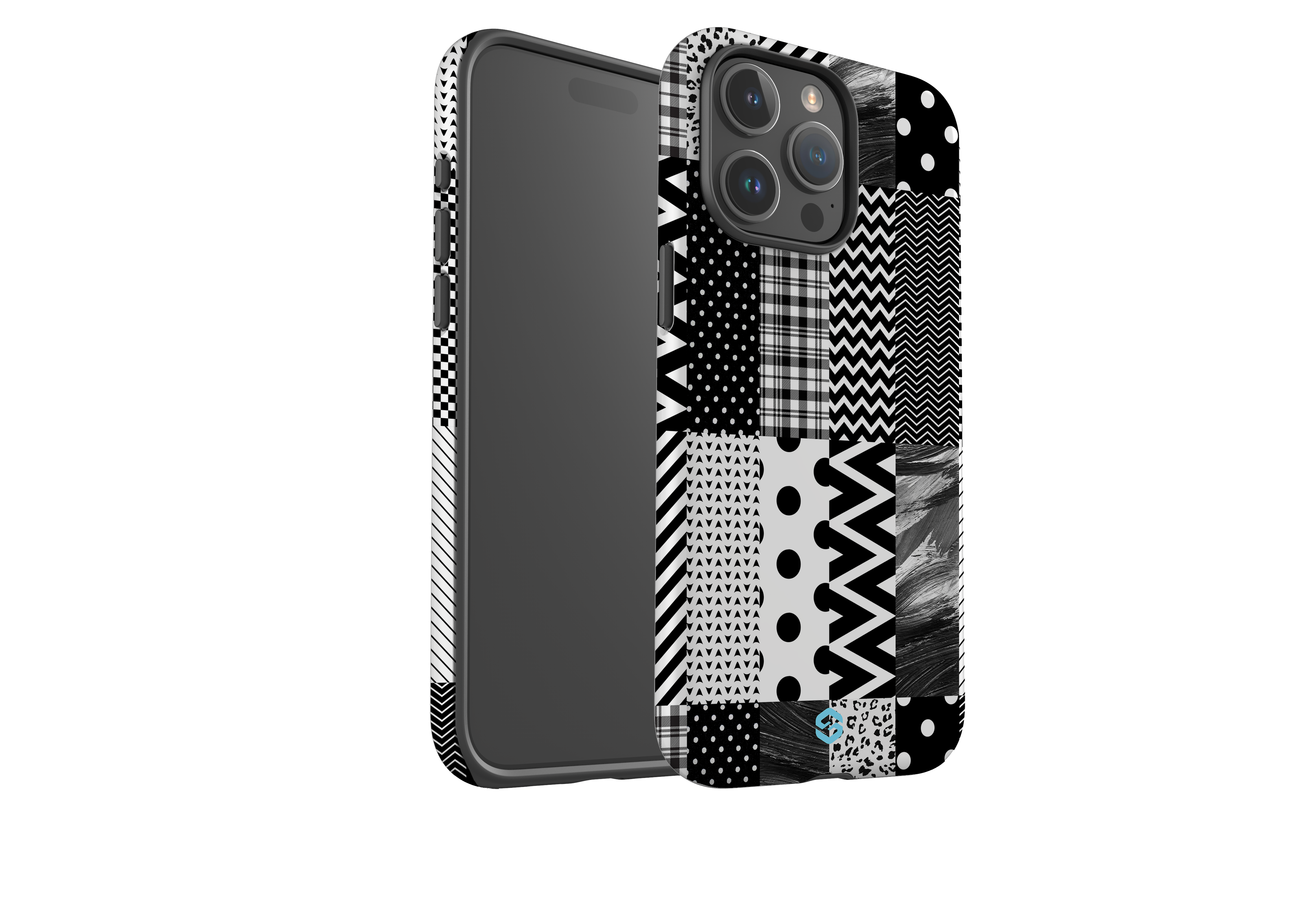 Noir Patchwork Case - iPhone 15 Series