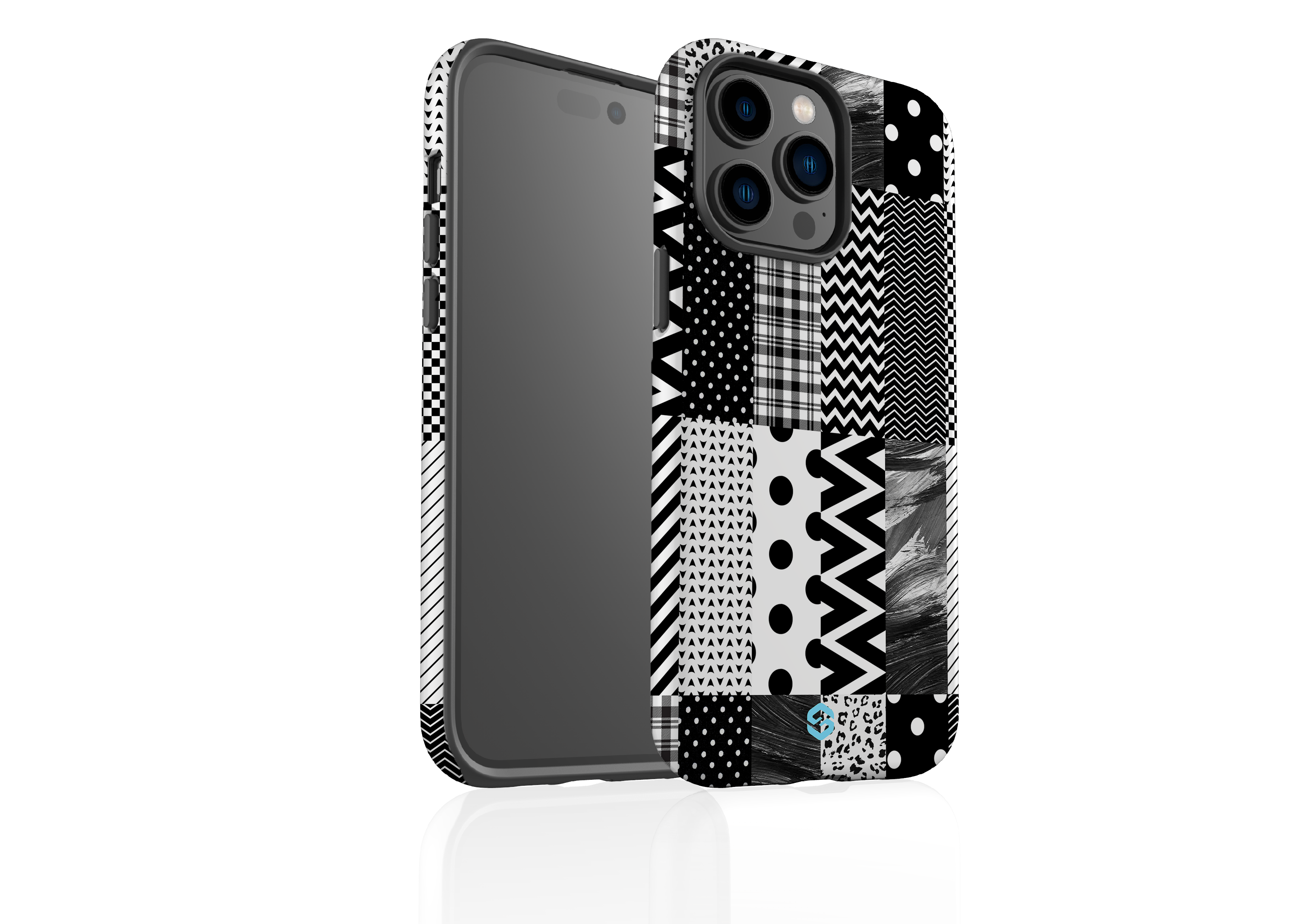 Noir Patchwork Case - iPhone 14 Series