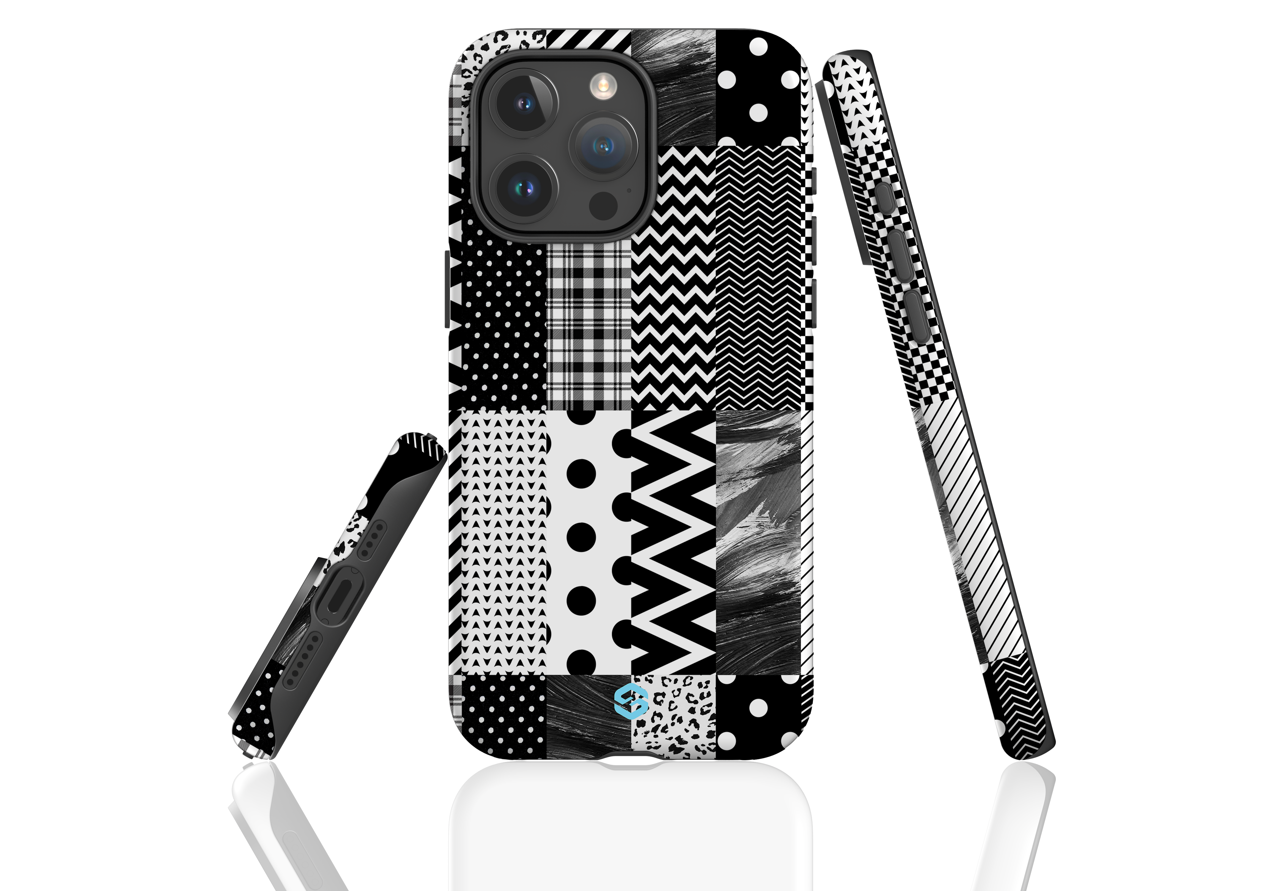 Noir Patchwork Case - iPhone 15 Series