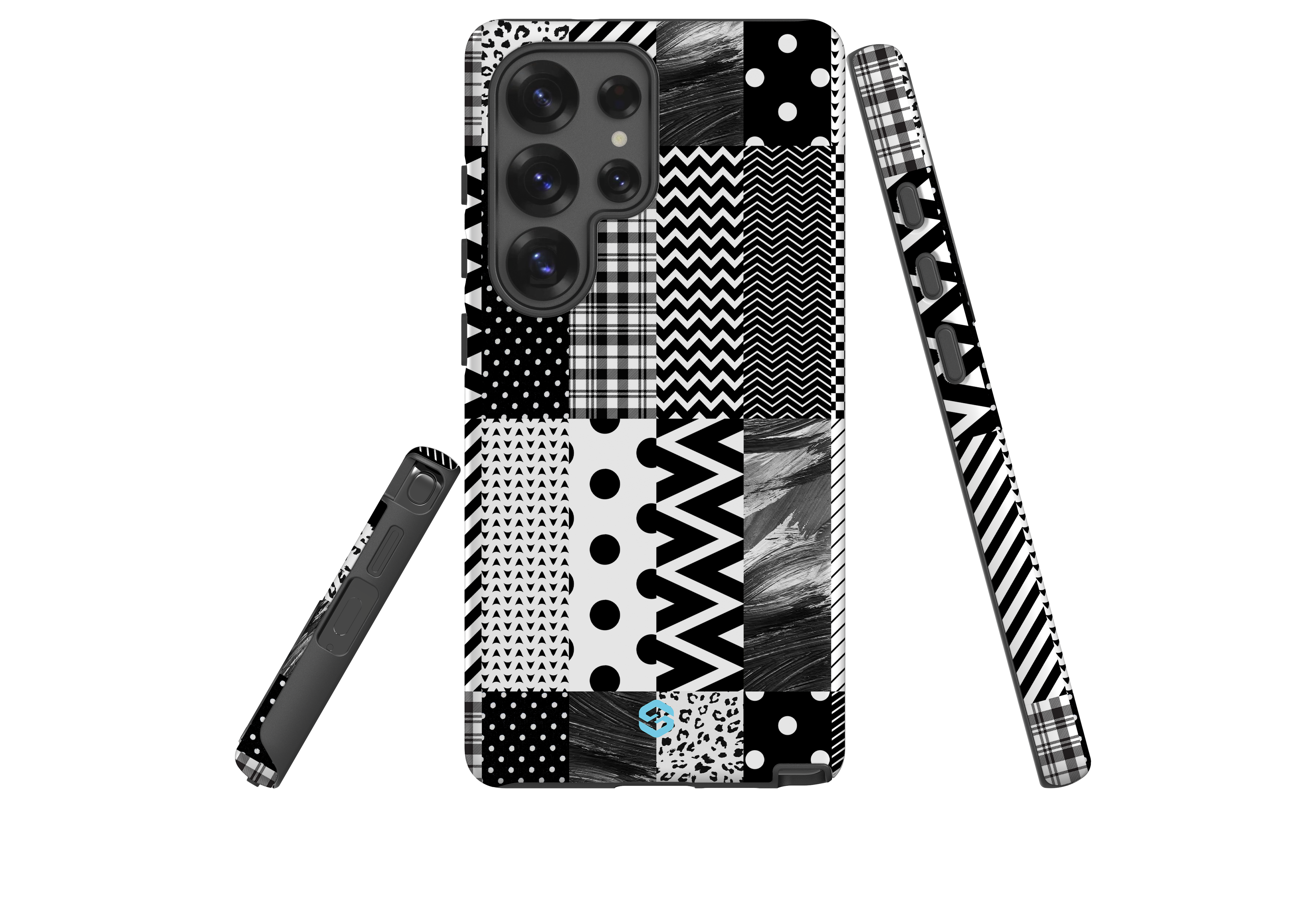 Noir Patchwork Case - Samsung Galaxy S25 Series