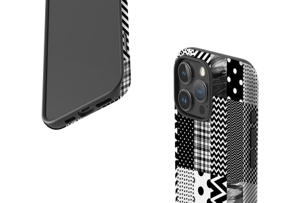 Noir Patchwork Case - iPhone 16 Series