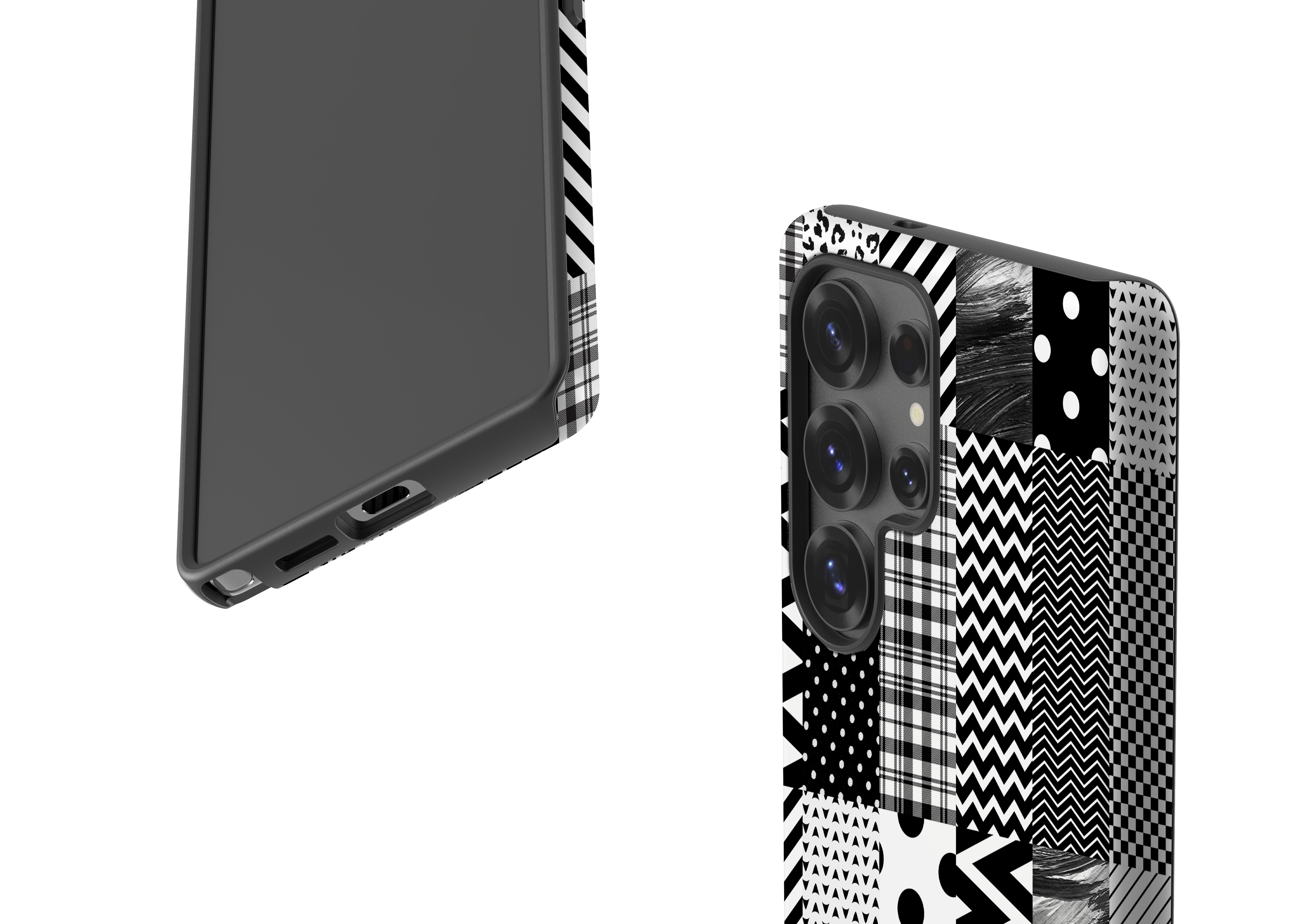 Noir Patchwork Case - Samsung Galaxy S25 Series