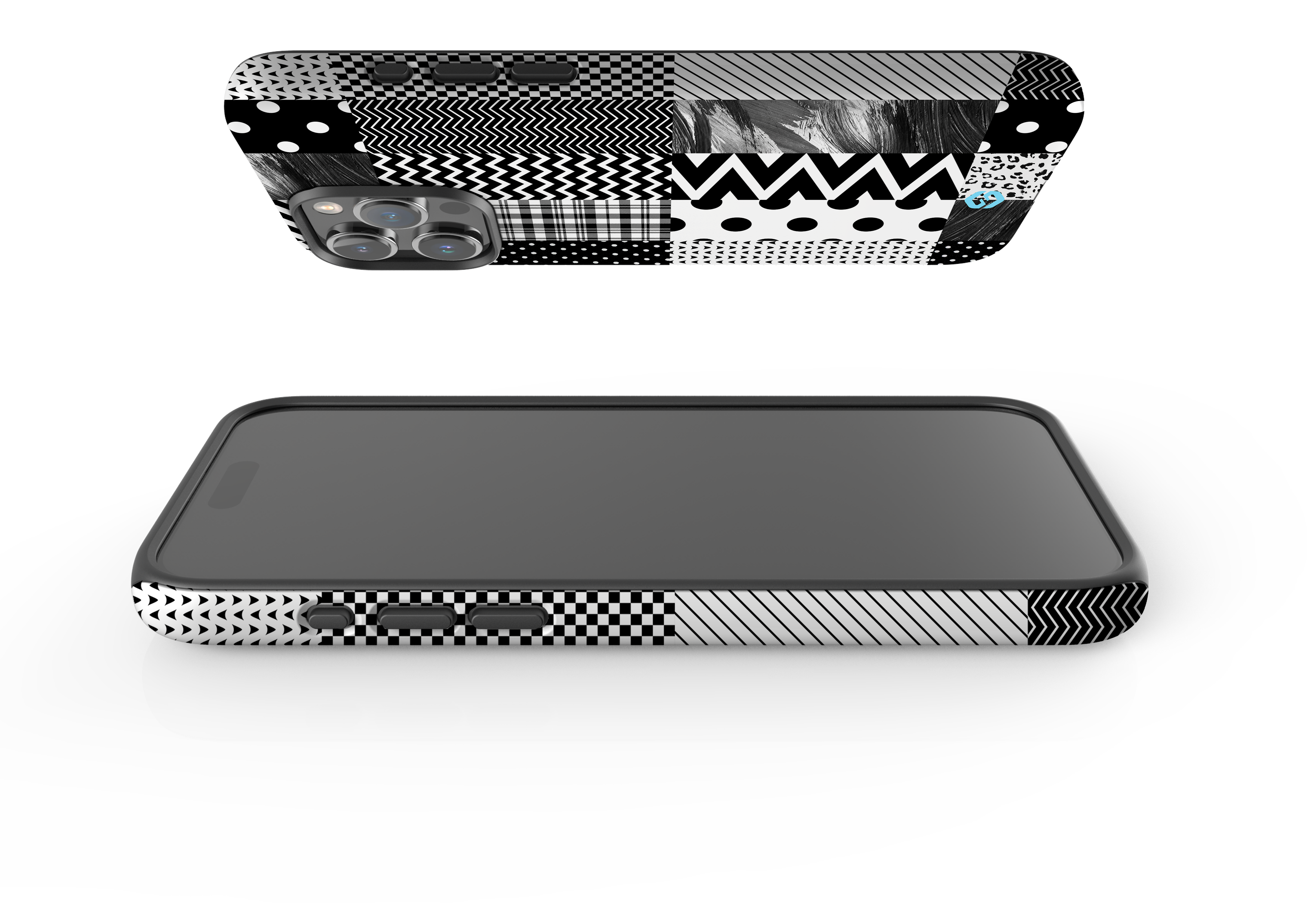 Noir Patchwork Case - iPhone 15 Series