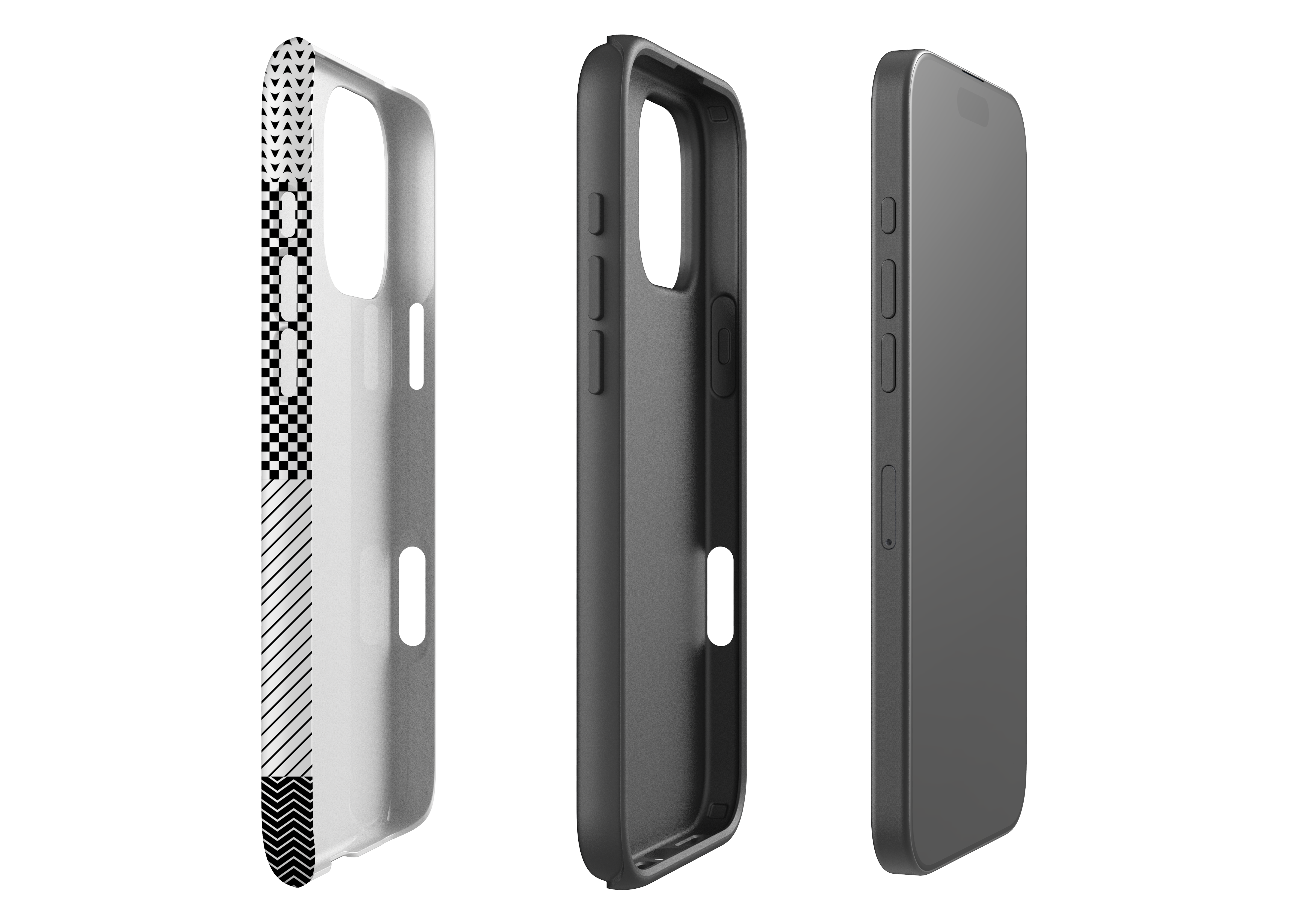 Noir Patchwork Case - iPhone 16 Series