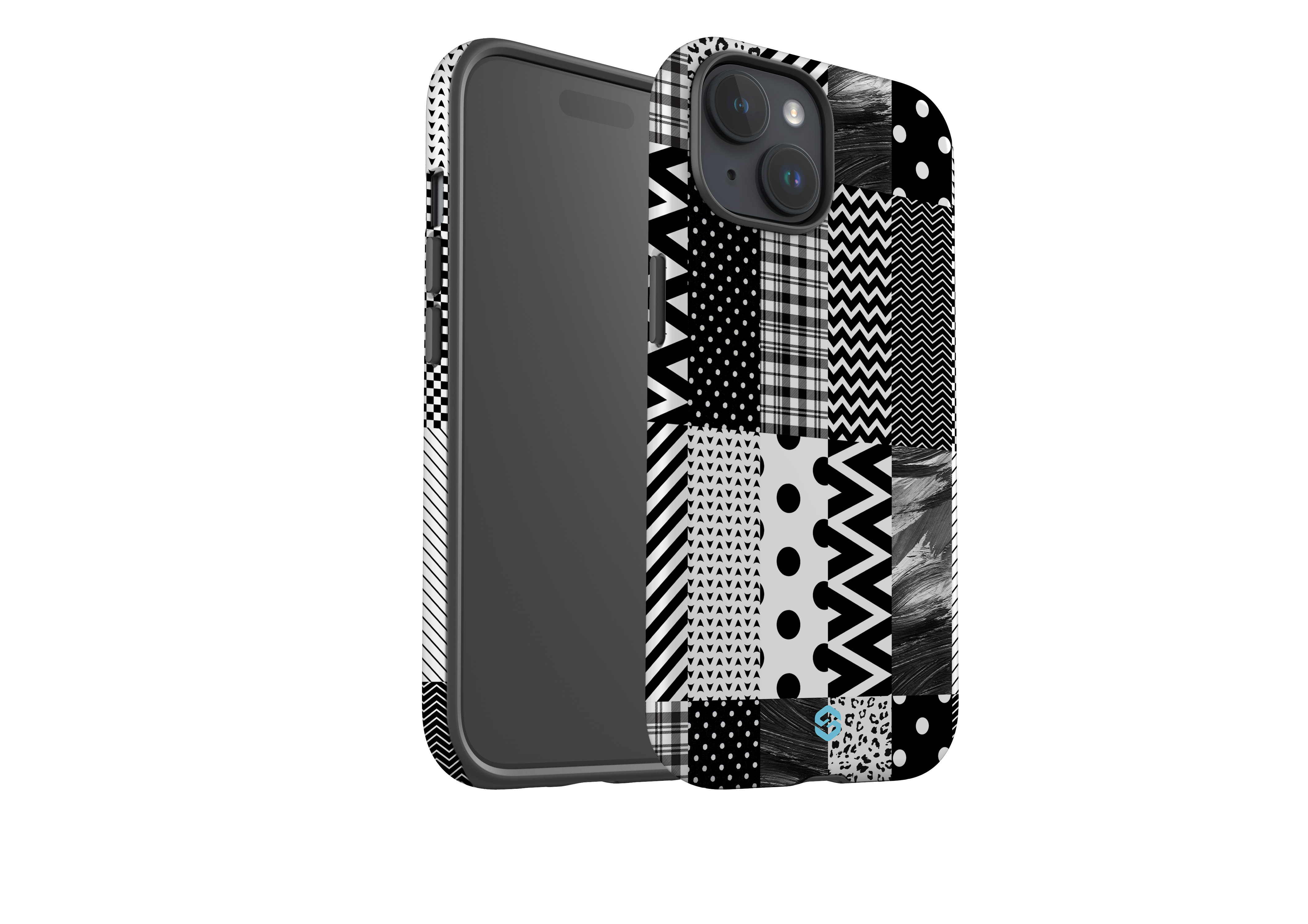 Noir Patchwork Case - iPhone 15 Series