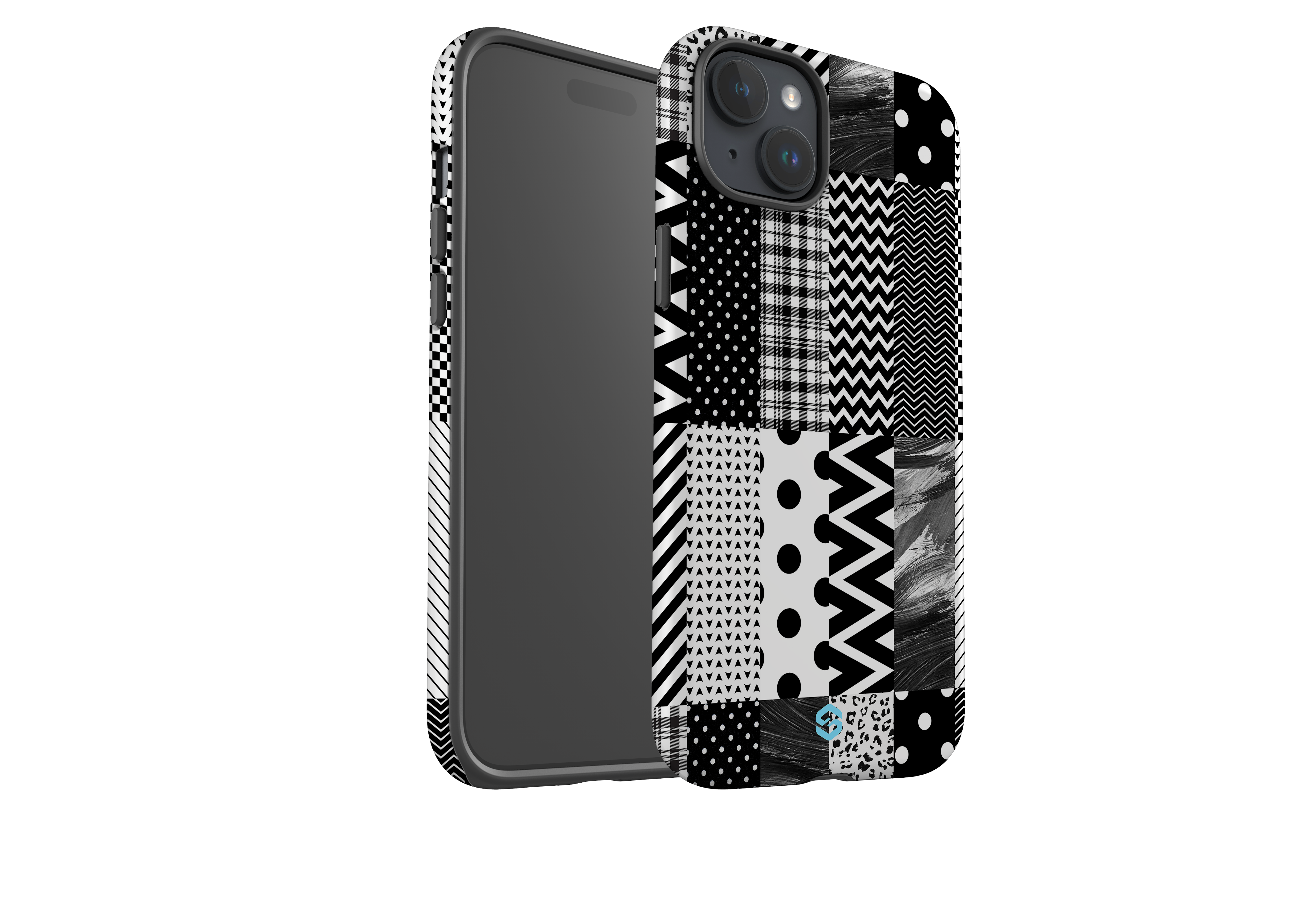 Noir Patchwork Case - iPhone 15 Series