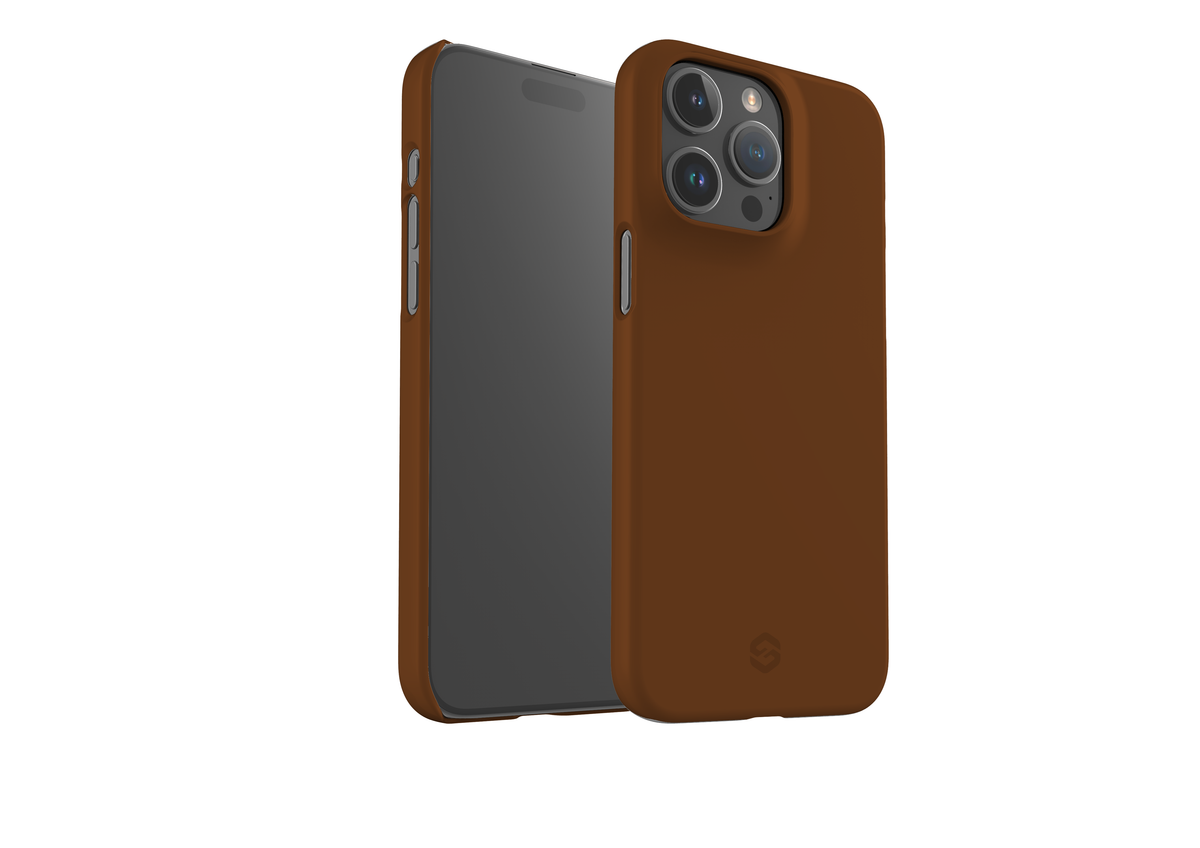Basic Brown Snap Case in Gloss - iPhone 15 Series