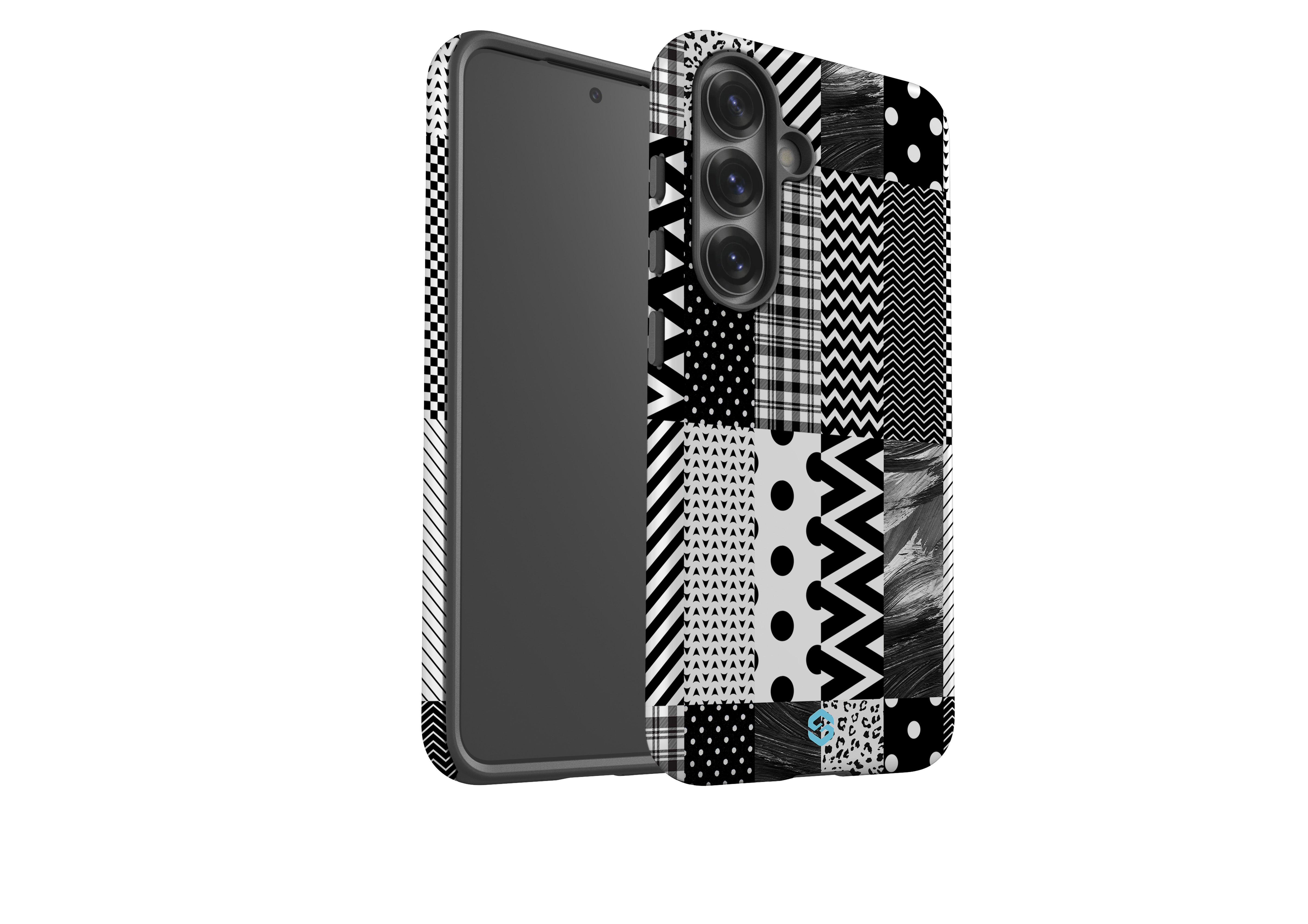 Noir Patchwork Case - Samsung Galaxy S25 Series