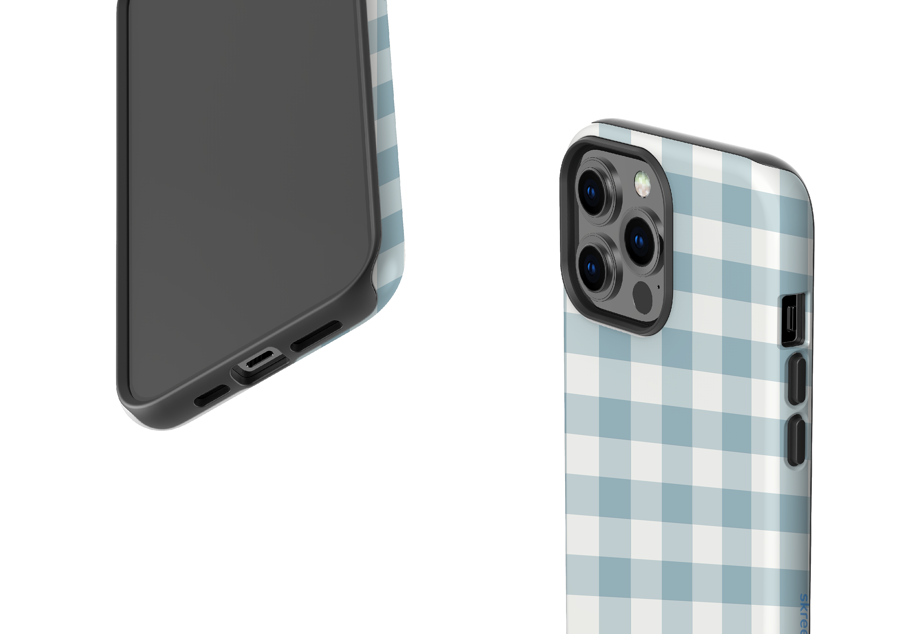 Teal Check Case - iPhone 13 Series