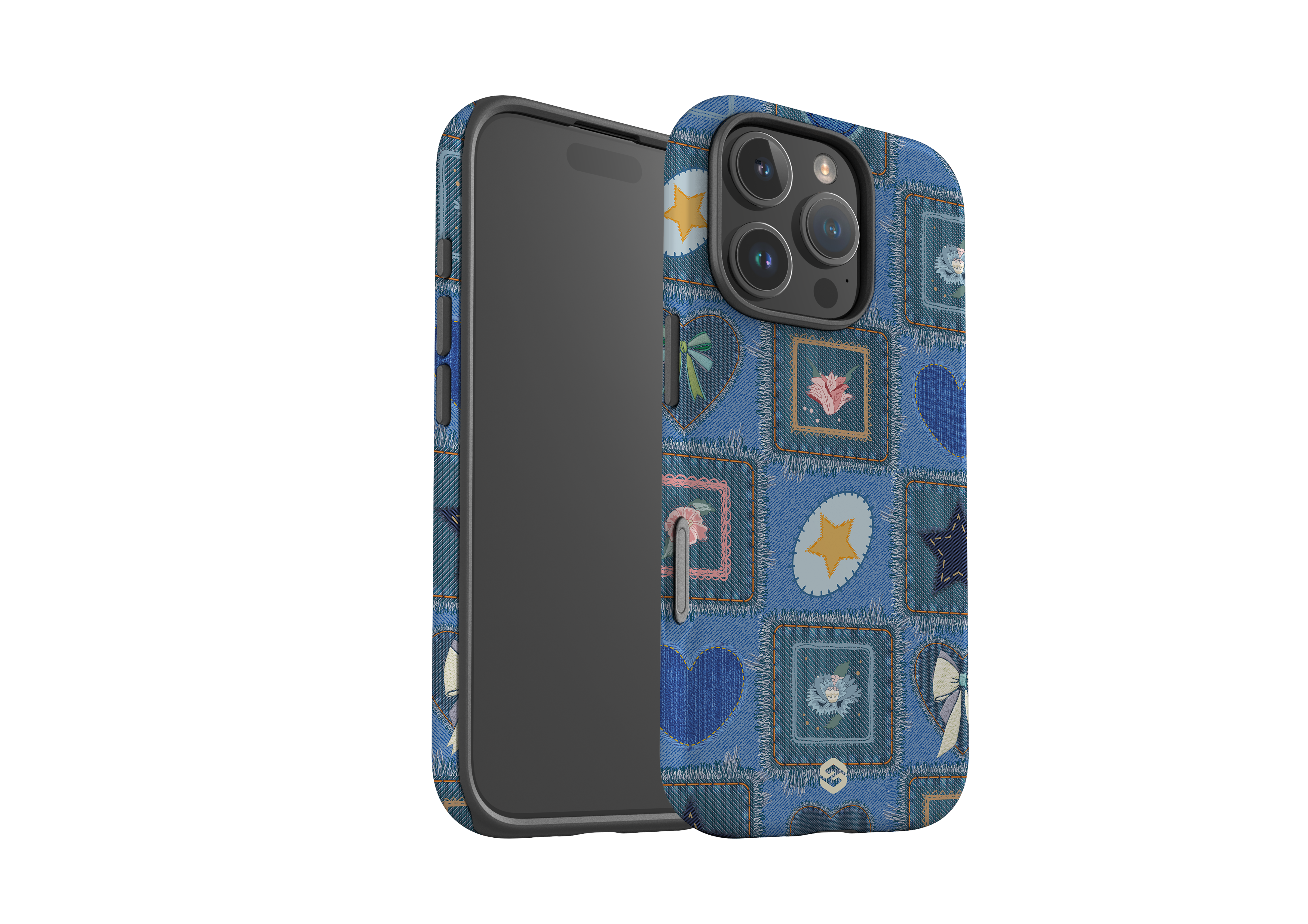 Denim Patchwork Case - iPhone 16 Series